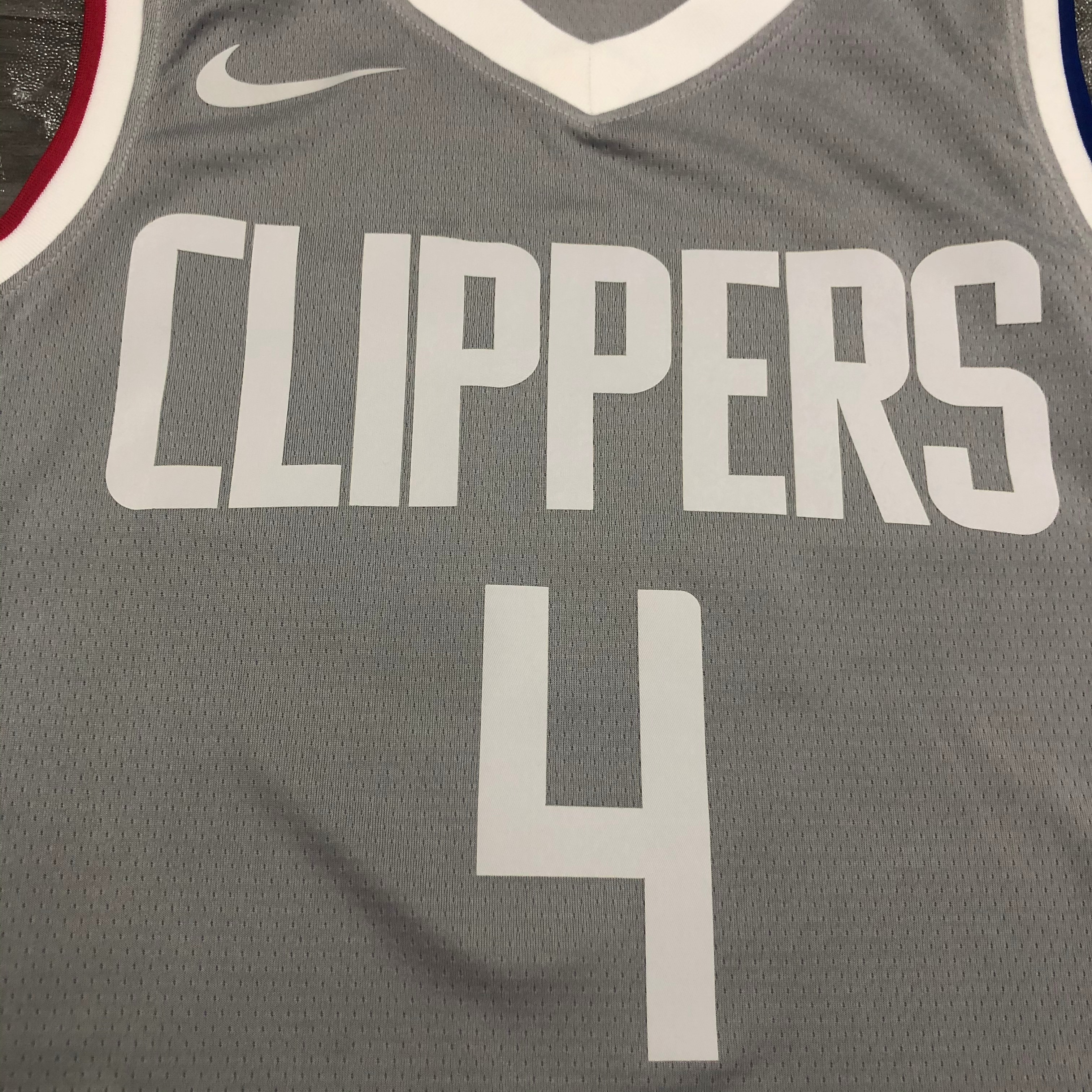 NBA Season 2021 Men Los Angeles Clippers Grey Awarding Version #4 RONDO Jersey High Quality Name and Number Print - leoleo123123