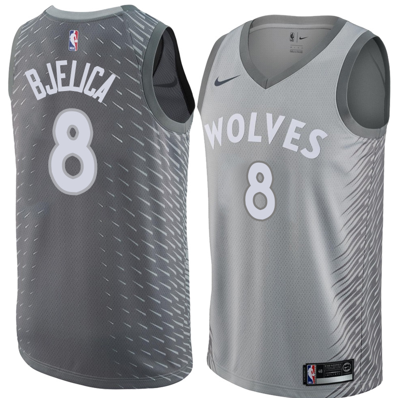 NBA Men Minnesota Timberwolves Grey City #8 BJELICA Jersey High Quality Name and Number Print - leoleo123123