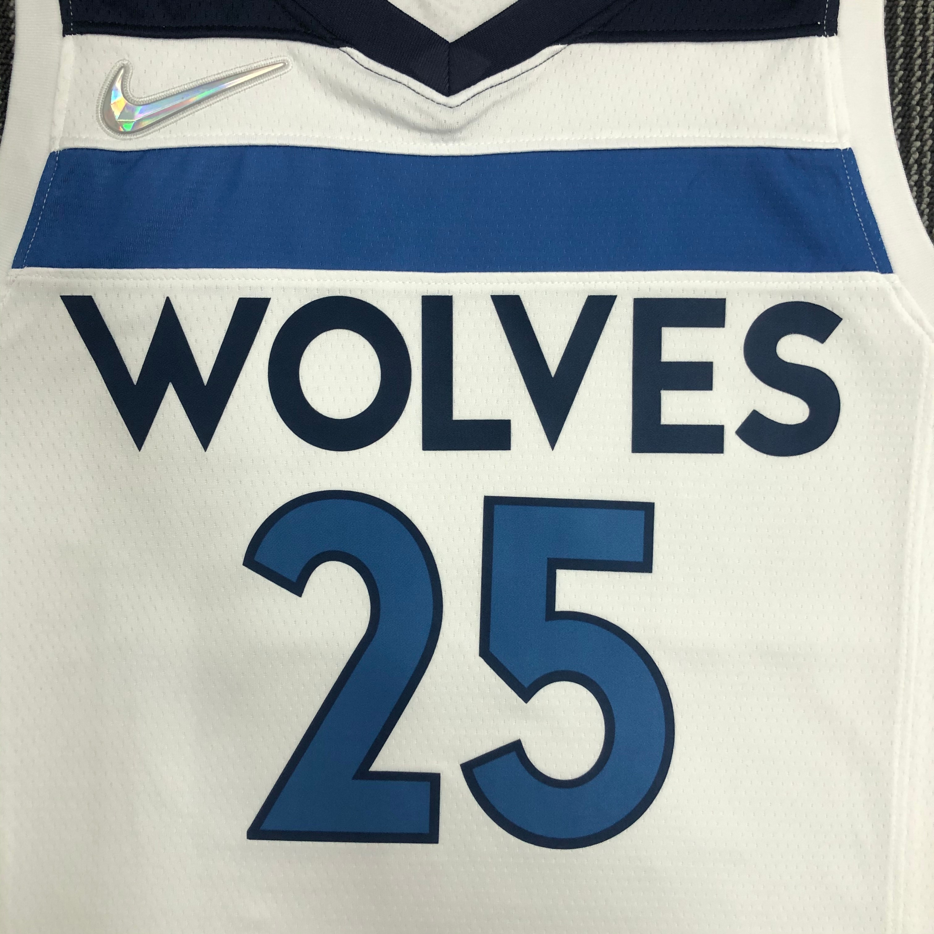 NBA Men 75th Anniversary Minnesota Timberwolves White #25 ROSE Jersey High Quality Name and Number Print - leoleo123123