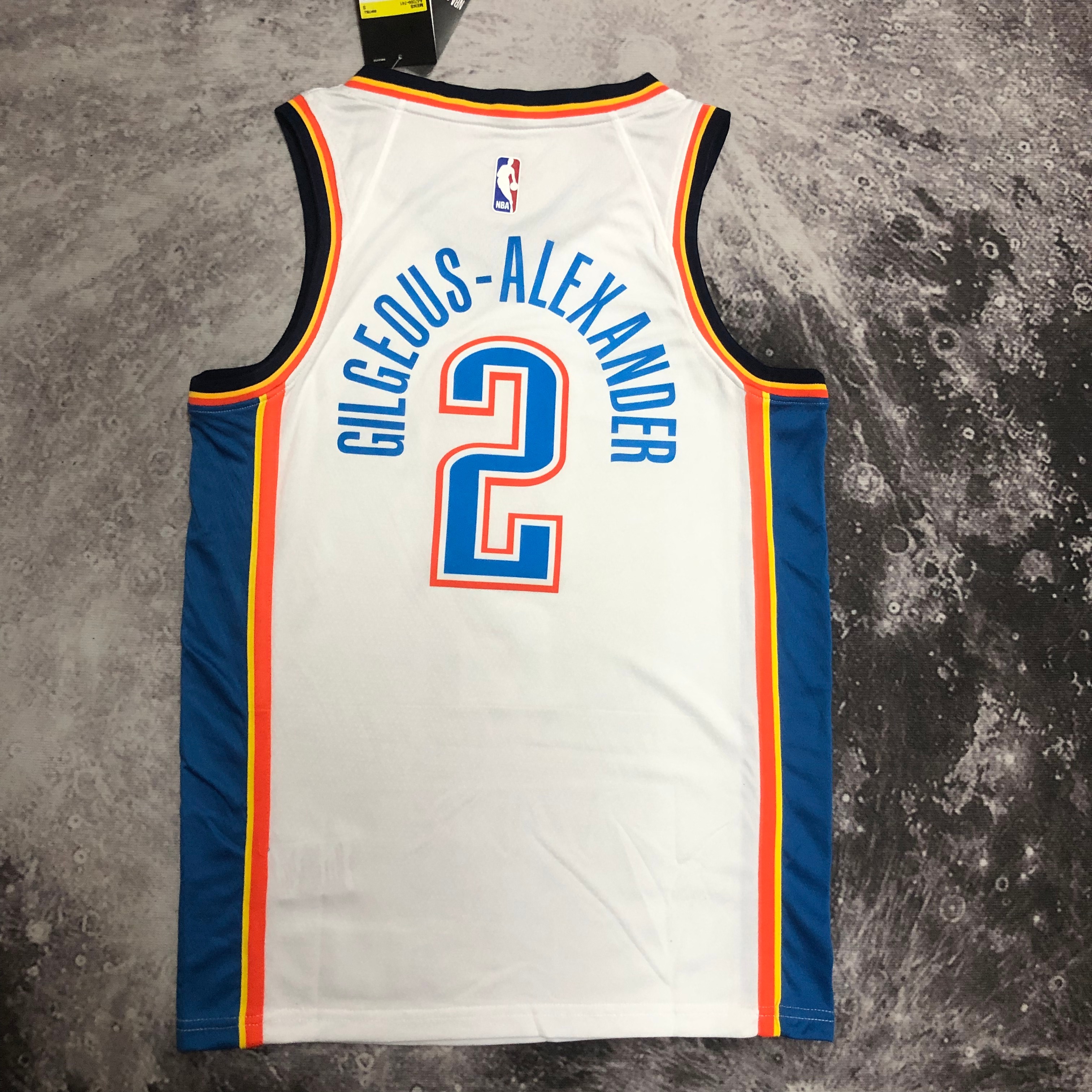 NBA Men Oklahoma City Thunder White #2 GILGEOUS-ALEXANDER Jersey High Quality Name and Number Print - leoleo123123