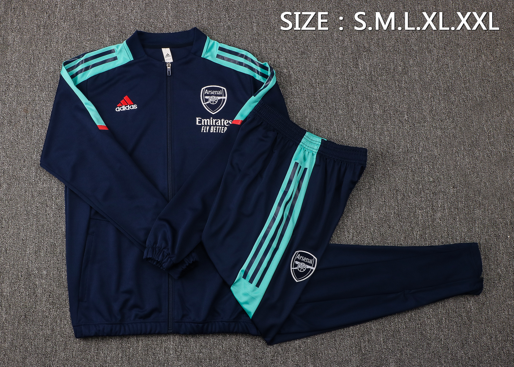 21/22 Arsenal Navy Blue Jacket Tracksuit Thai Quality - leoleo123123