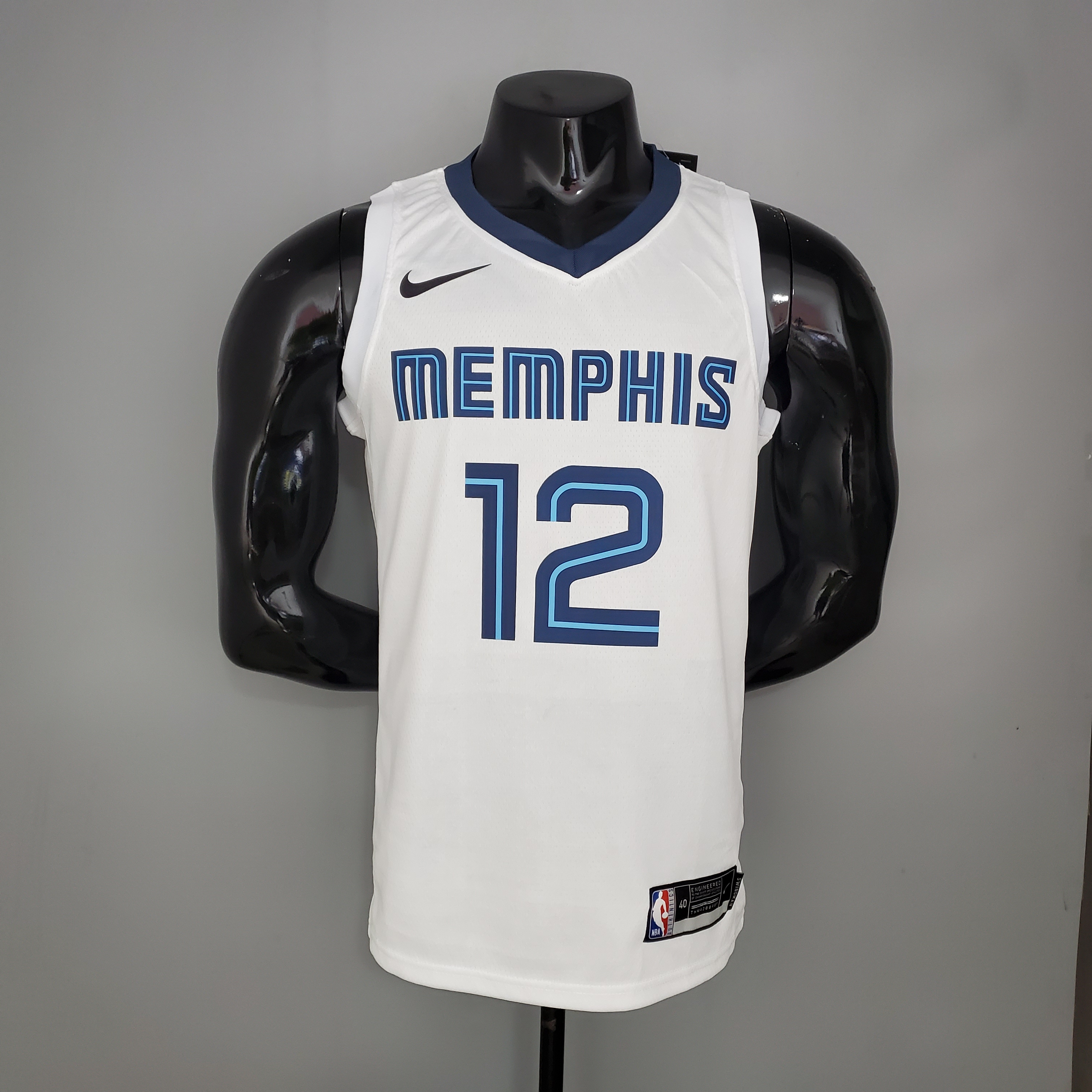 2021 Memphis Grizzlies City Edition White #12 MORANT Jersey High Quality Name and Number Print - leoleo123123
