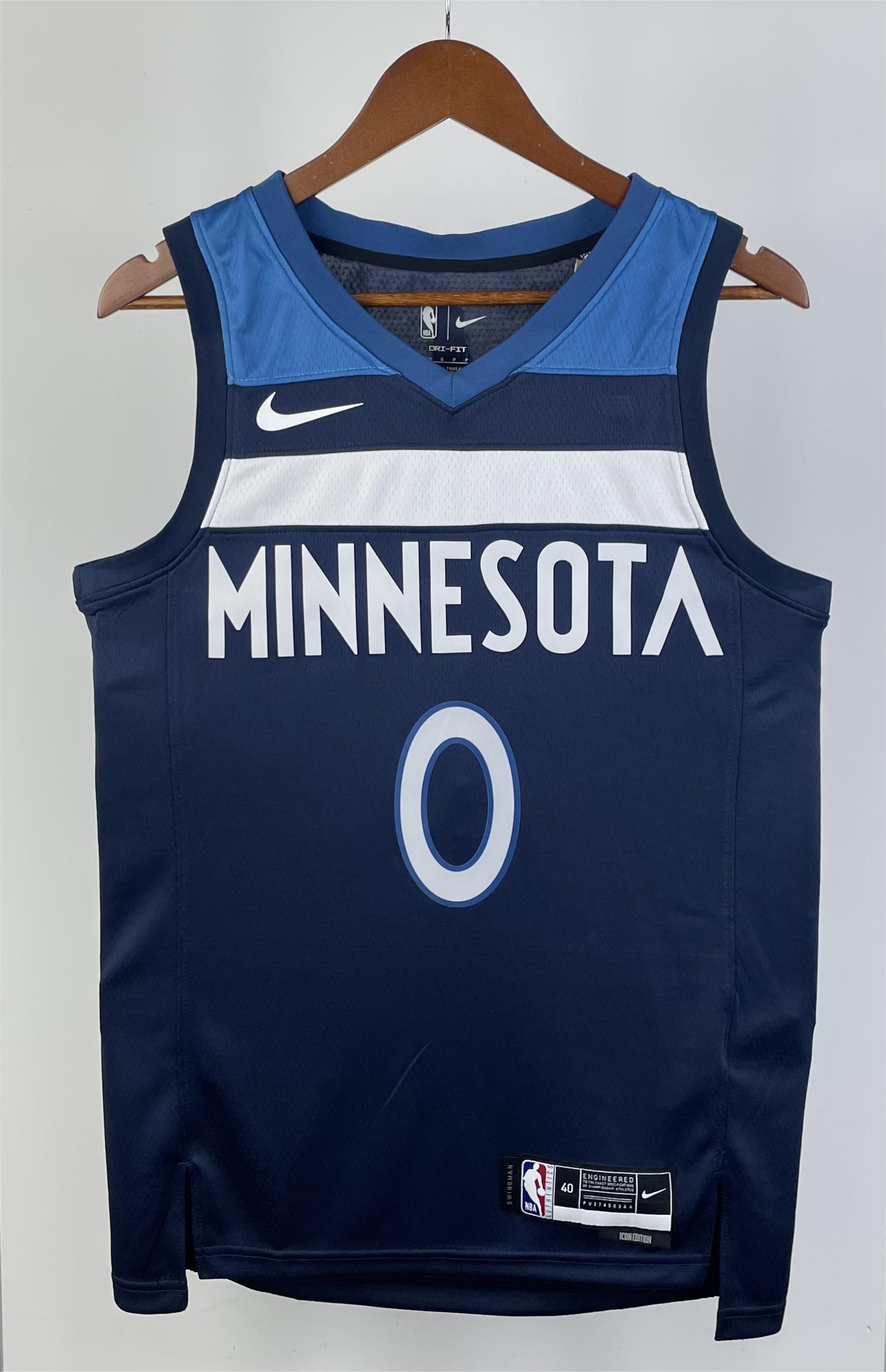 NBA Men 2023 Minnesota Timberwolves Blue #0 RUSSELL Jersey High Quality Name and Number Print - leoleo123123