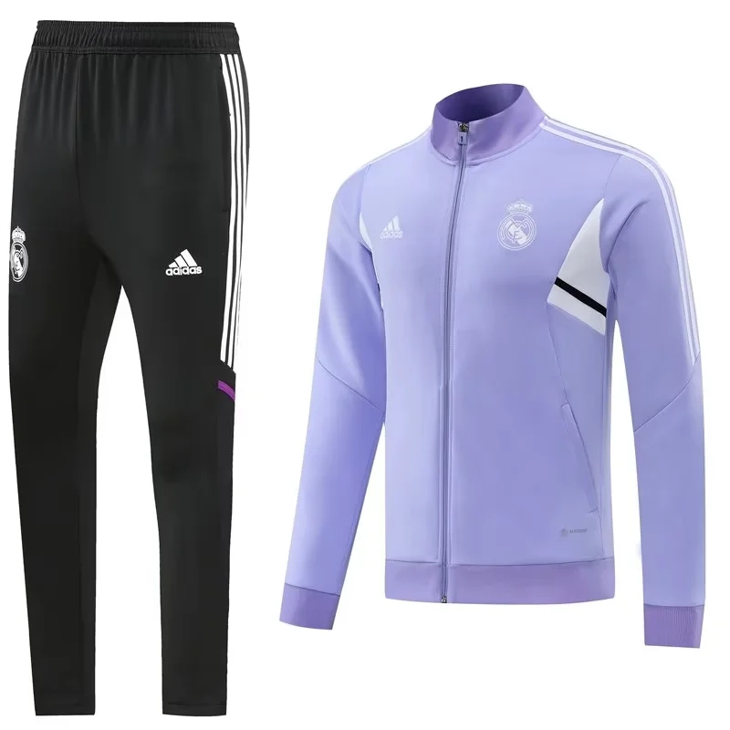22-23 Real Madrid Light Purple Jacket Tracksuit Thai Quality - leoleo123123
