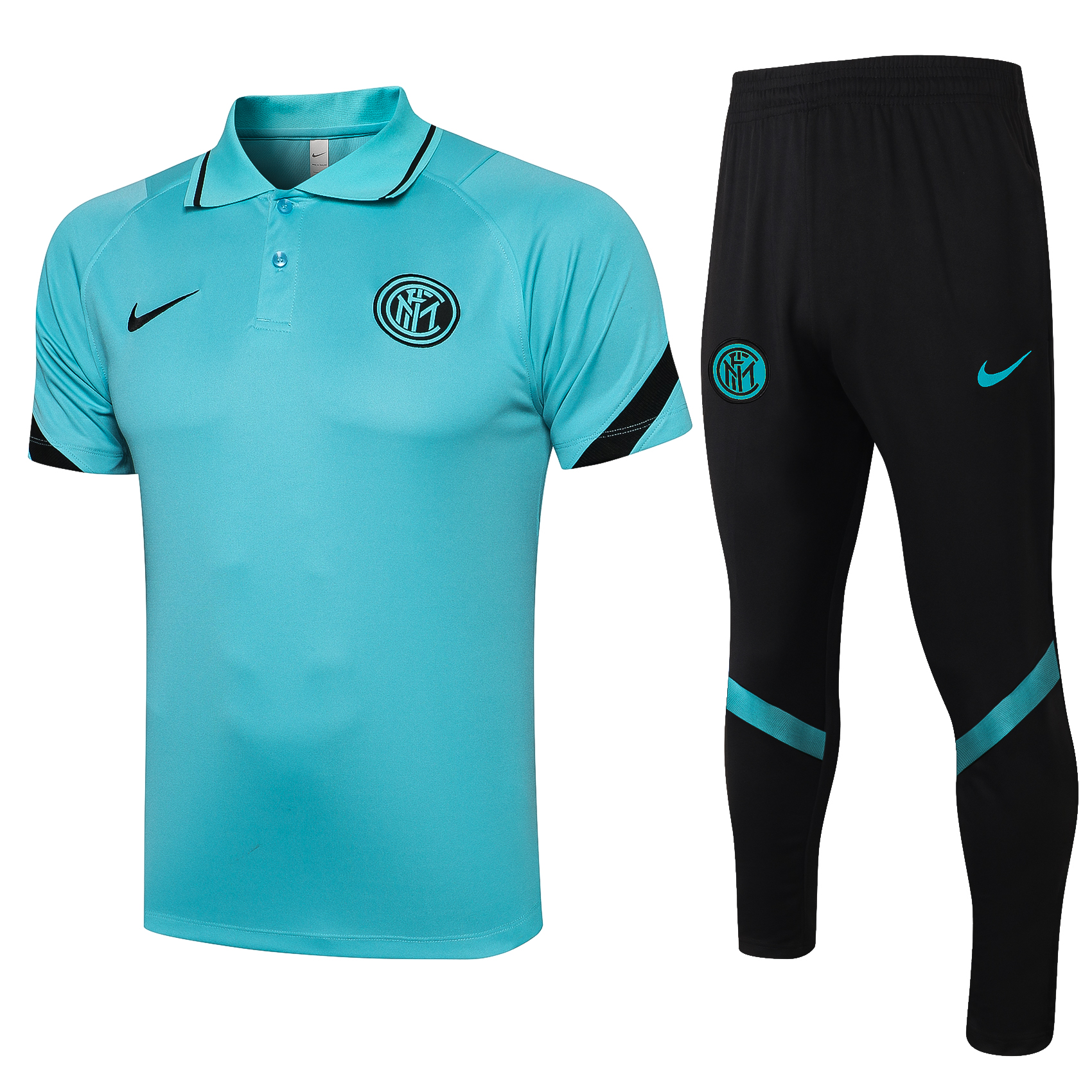 21-22 Inter Milan Sea Blue Polo Training Tracksuit Thai Quality - leoleo123123