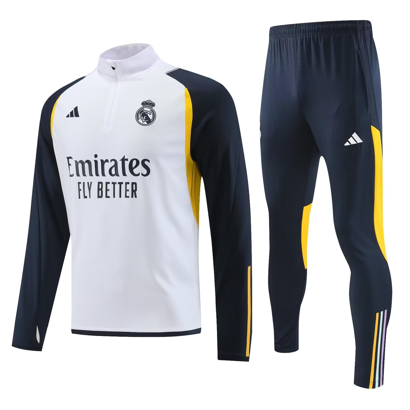 23/24 Real Madrid White Sweater Tracksuit Thai Quality - leoleo123123