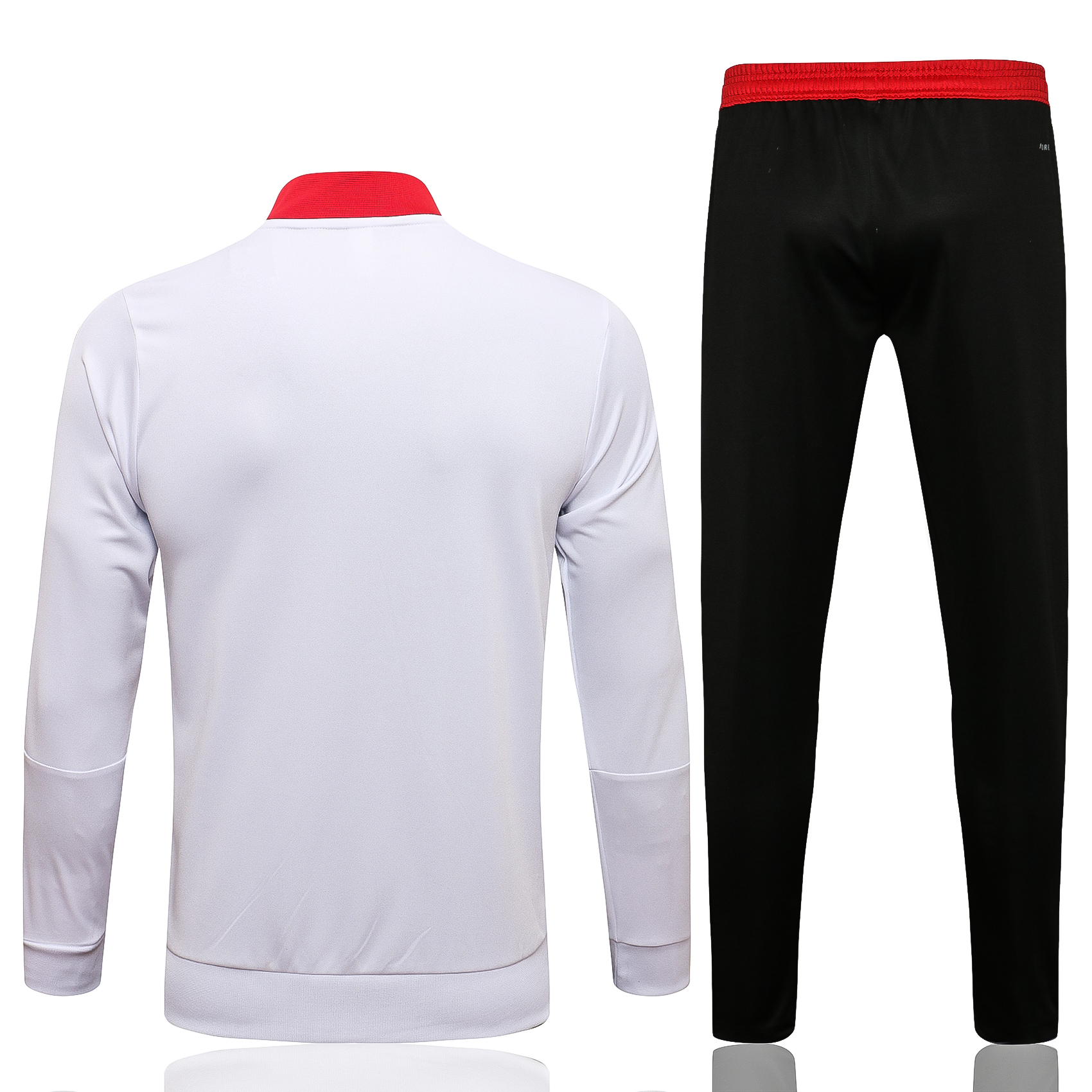 21/22 Man United White Jacket with Red Line Tracksuit Thai Quality - leoleo123123