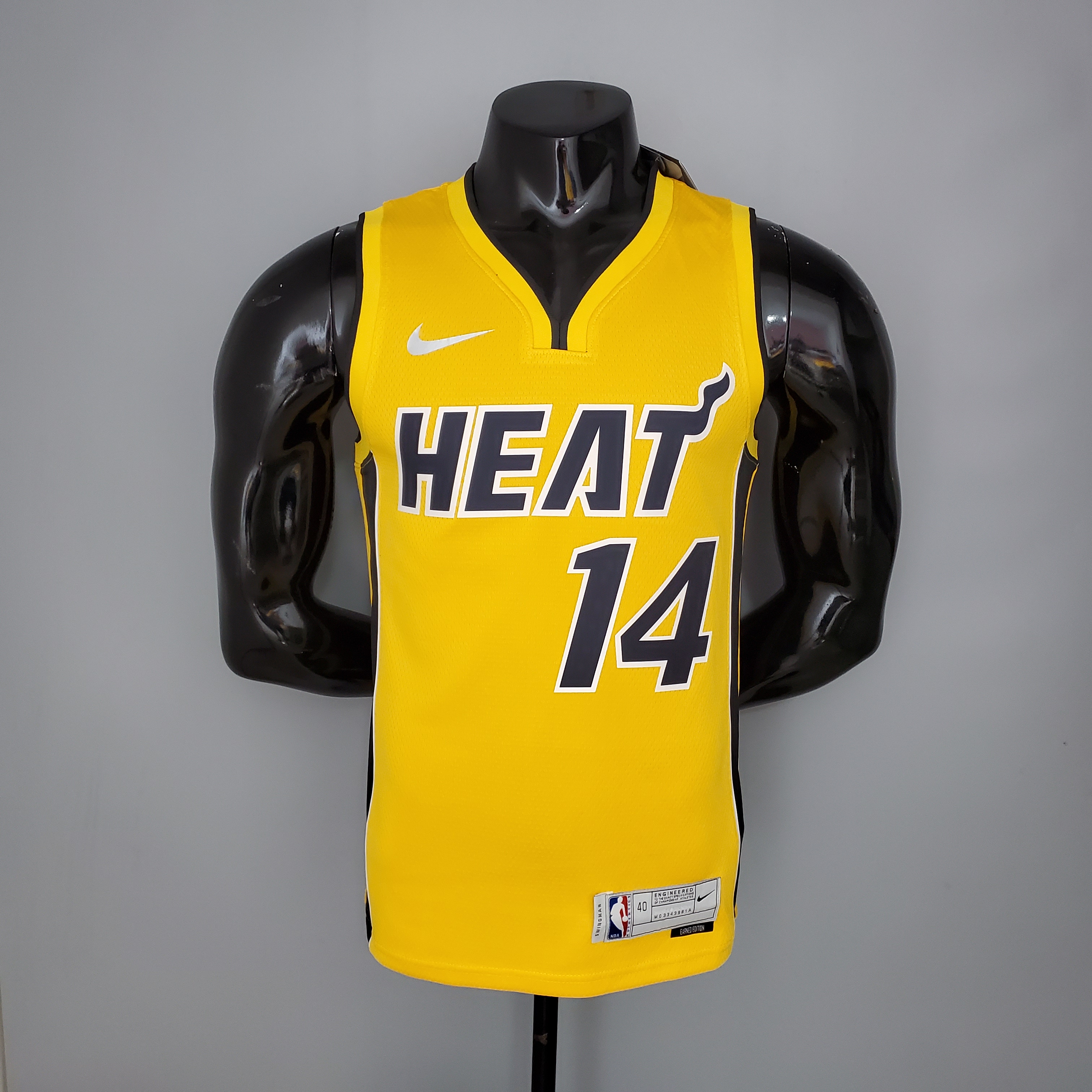 NBA Men Season 2021 Miami Heat Yellow Award Version #14 HERRO Jersey High Quality Name and Number Print - leoleo123123