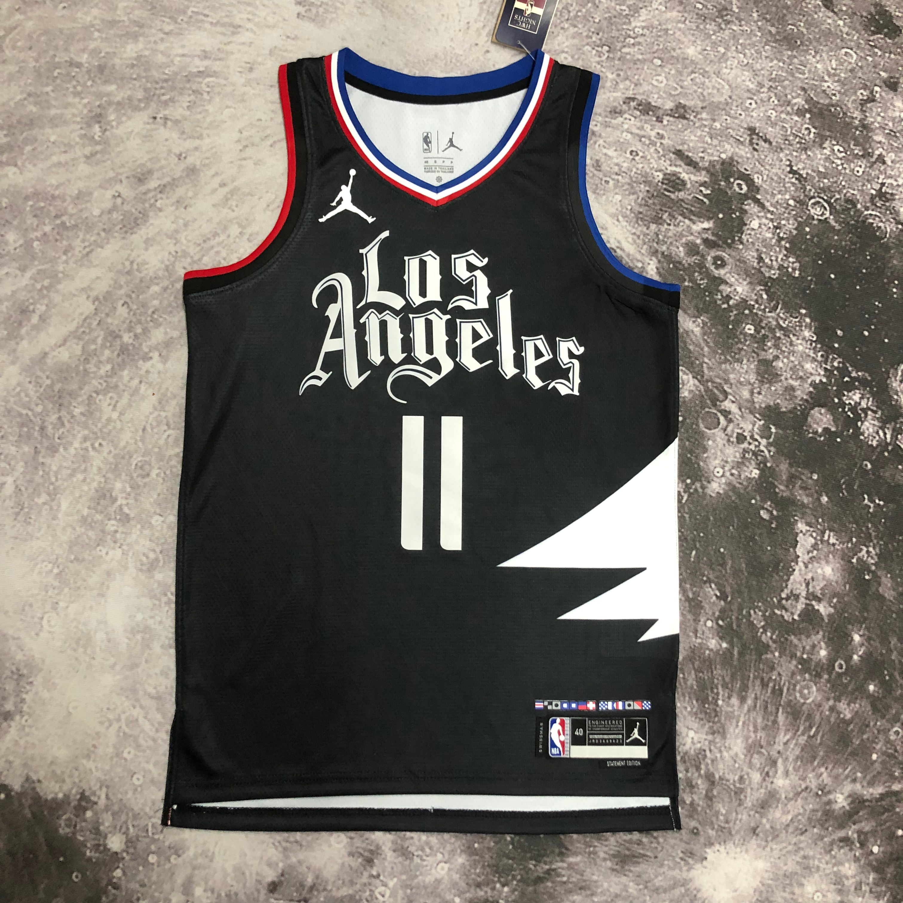 NBA Men 2023 Los Angeles Clippers Black with Jordan Logo #11 WALL Jersey High Quality Name and Number Print - leoleo123123
