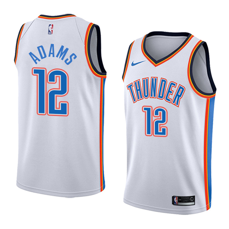 NBA Men Oklahoma City Thunder White #12 ADAMS Jersey High Quality Name and Number Print - leoleo123123