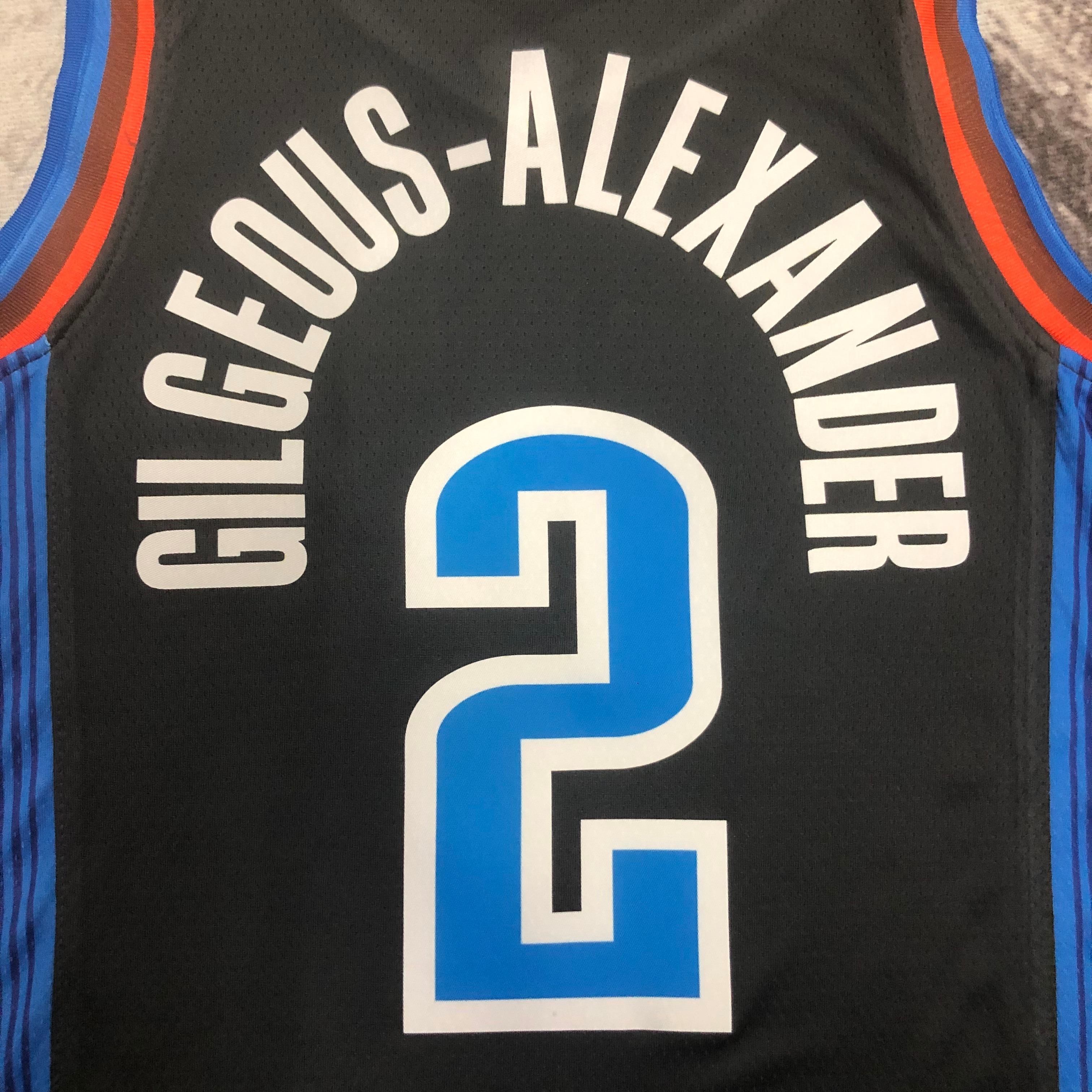 NBA New Season 2023 Men Oklahoma City Thunder Black #2 GILGEOUS-ALEXANDER Jersey High Quality Name and Number Print - leoleo123123