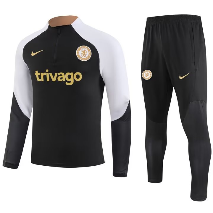 23/24 Chelsea Black Sweater Tracksuit Thai Quality - leoleo123123