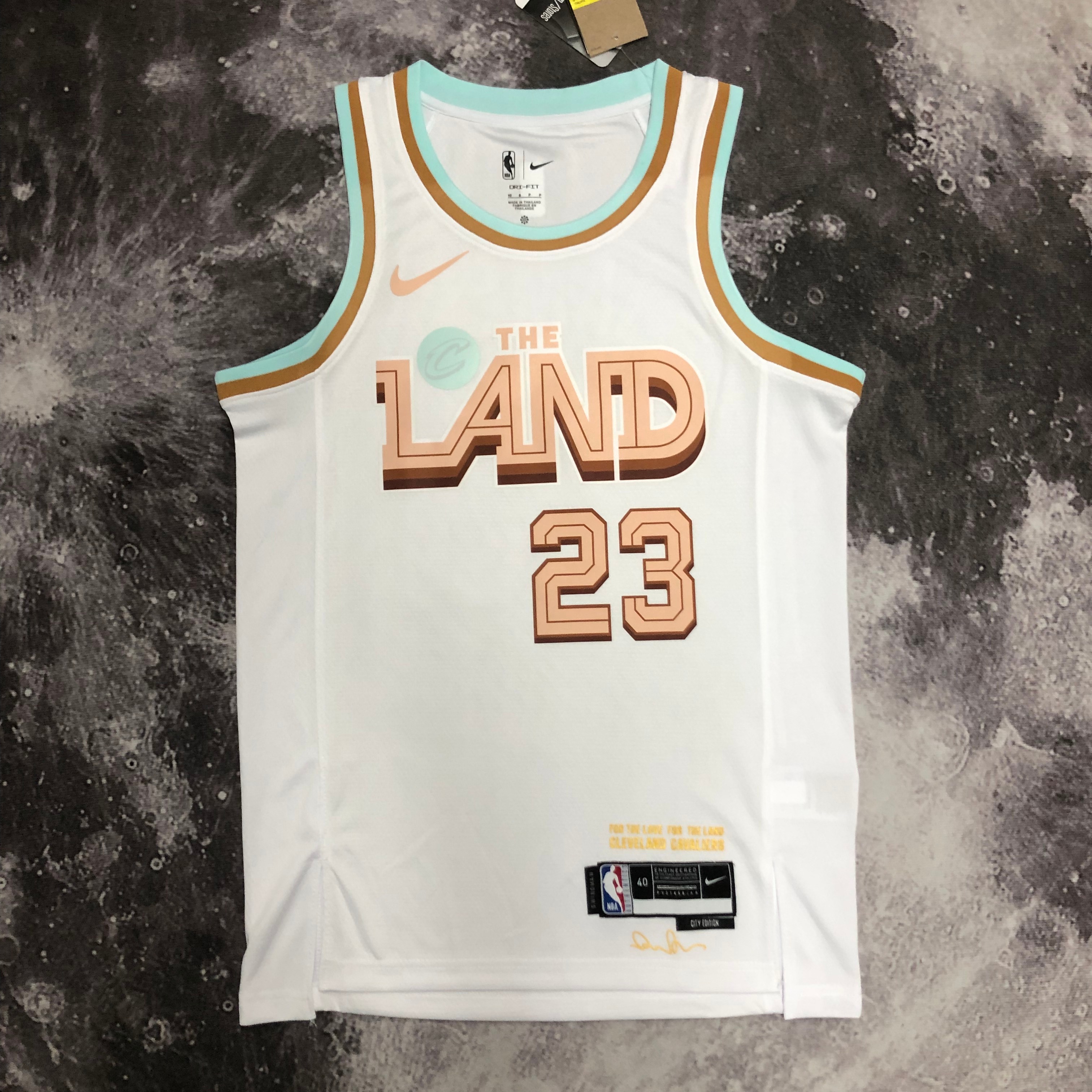 NBA Season 2023 Men Cleveland Cavaliers White #23 JAMES Jersey High Quality Name and Number Print - leoleo123123