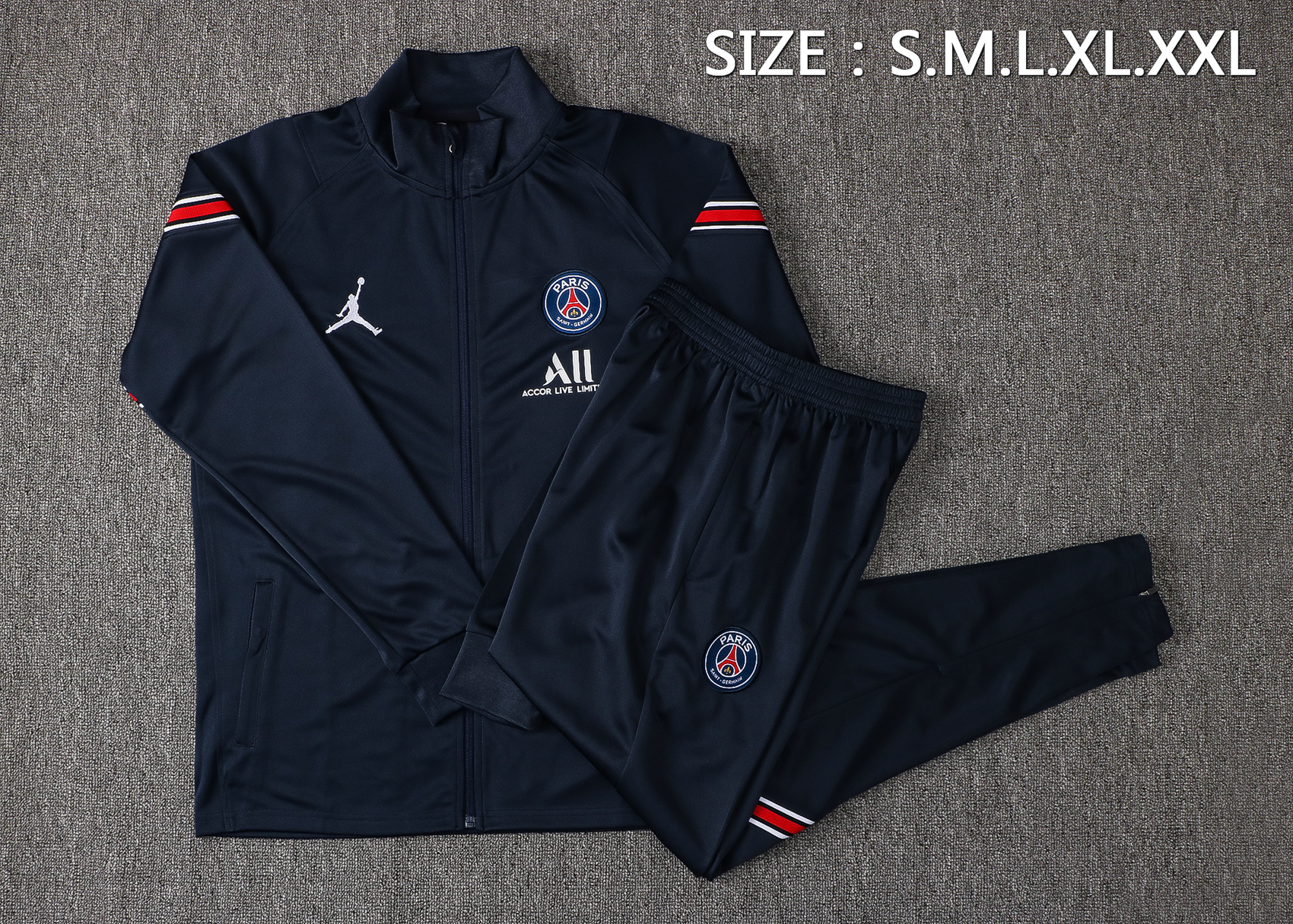 21-22 PSG Dark Blue Tracksuit Thai Quality - leoleo123123