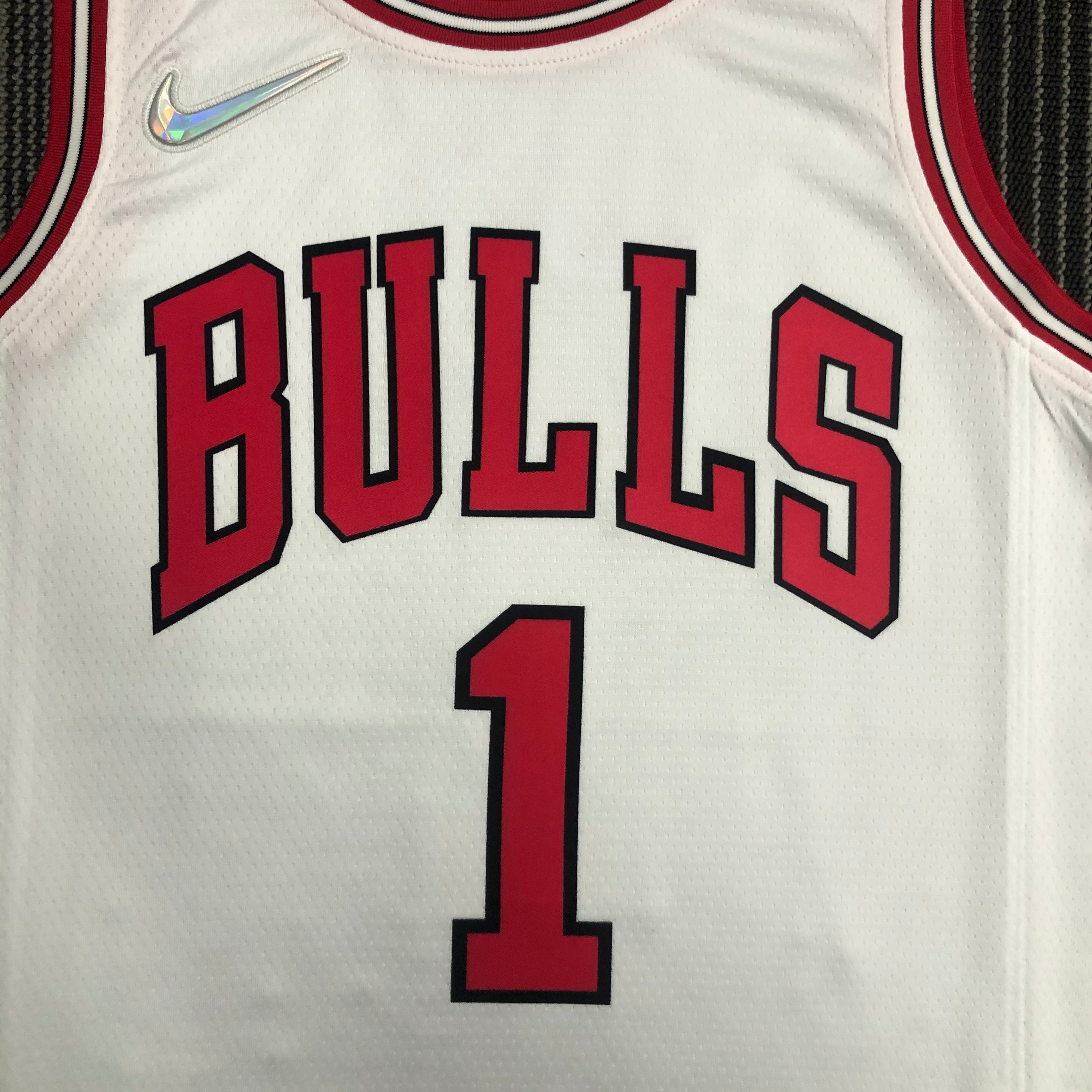NBA Men 75th Anniversary Chicago Bulls White #1 ROSE Jersey High Quality Name and Number Print - leoleo123123