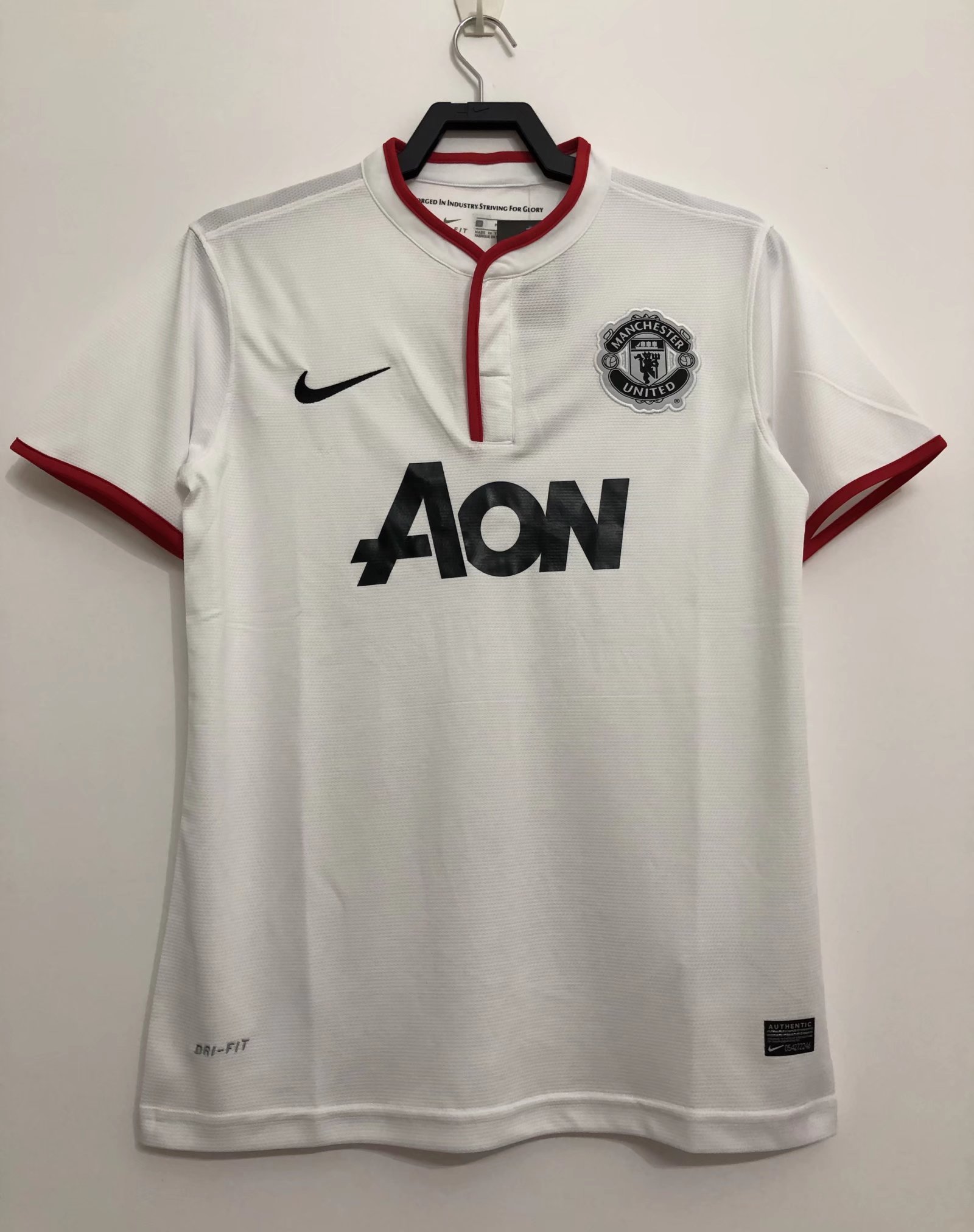 13-14 Man United White Retro Jersey - leoleo123123