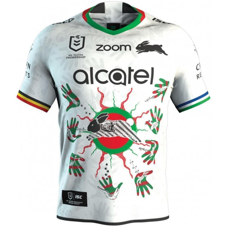 Rugby Season 2021 South Sydney Rabbitohs in Indigneous Version Rugby Jersey High Quality - leoleo123123