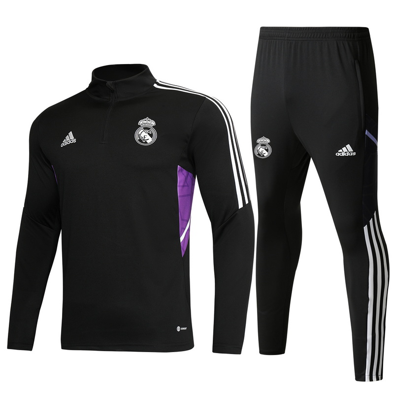 22/23 Real Madrid Black Sweater Tracksuit Thai Quality - leoleo123123