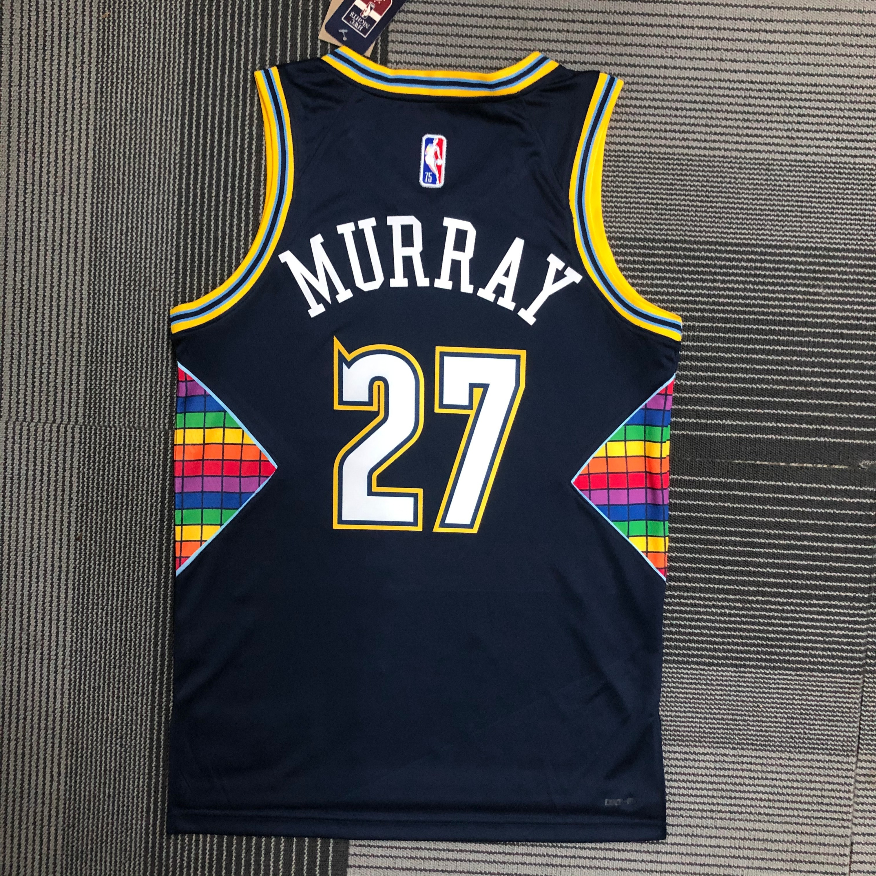 NBA Men Season 2022 Denver Nuggets Dark Blue #27 MURRAY Jersey High Quality Name and Number Print - leoleo123123
