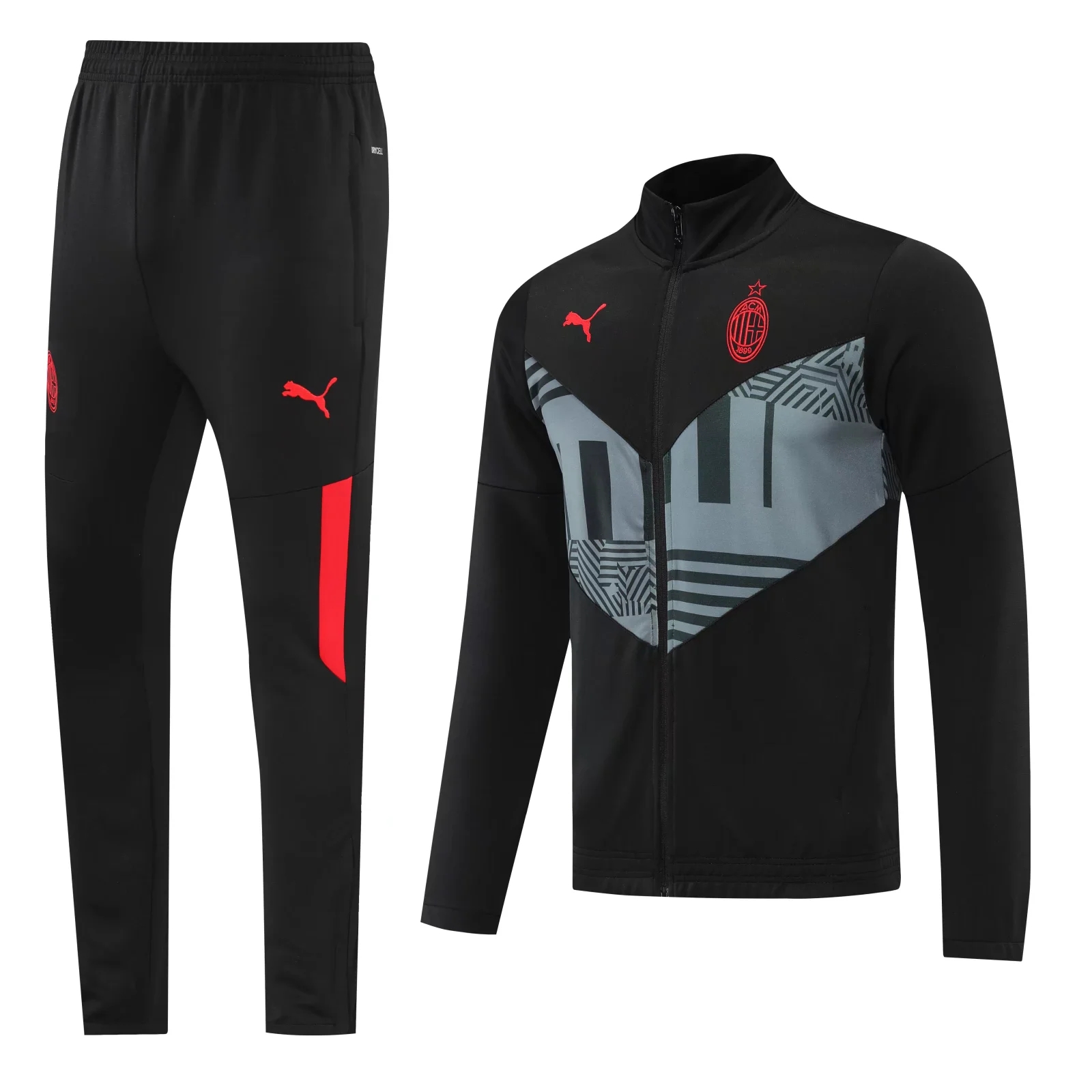 22-23 Ac Milan Black Jacket Tracksuit Thai Quality - leoleo123123