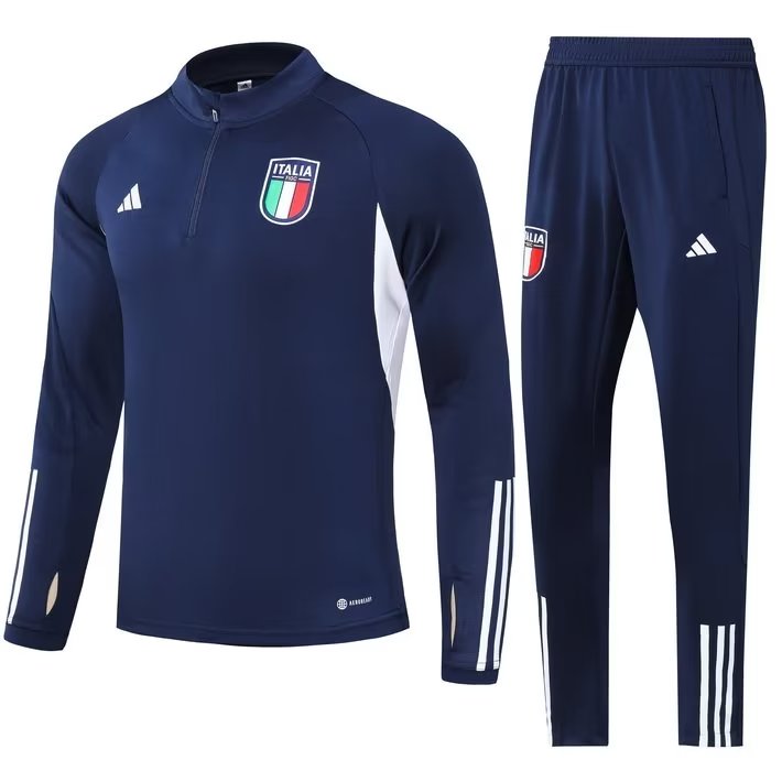 23/24 Italy Kids Dark Blue Sweater Tracksuit Thai Quality - leoleo123123