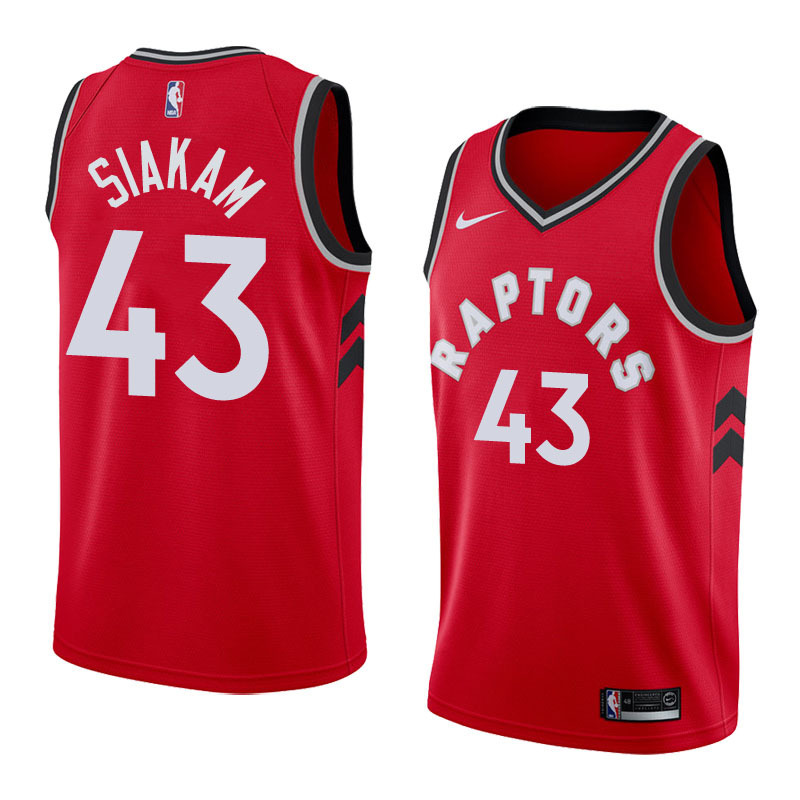 NBA Men Toronto Raptors Red #43 SIAKAM Jersey High Quality Name and Number Print - leoleo123123