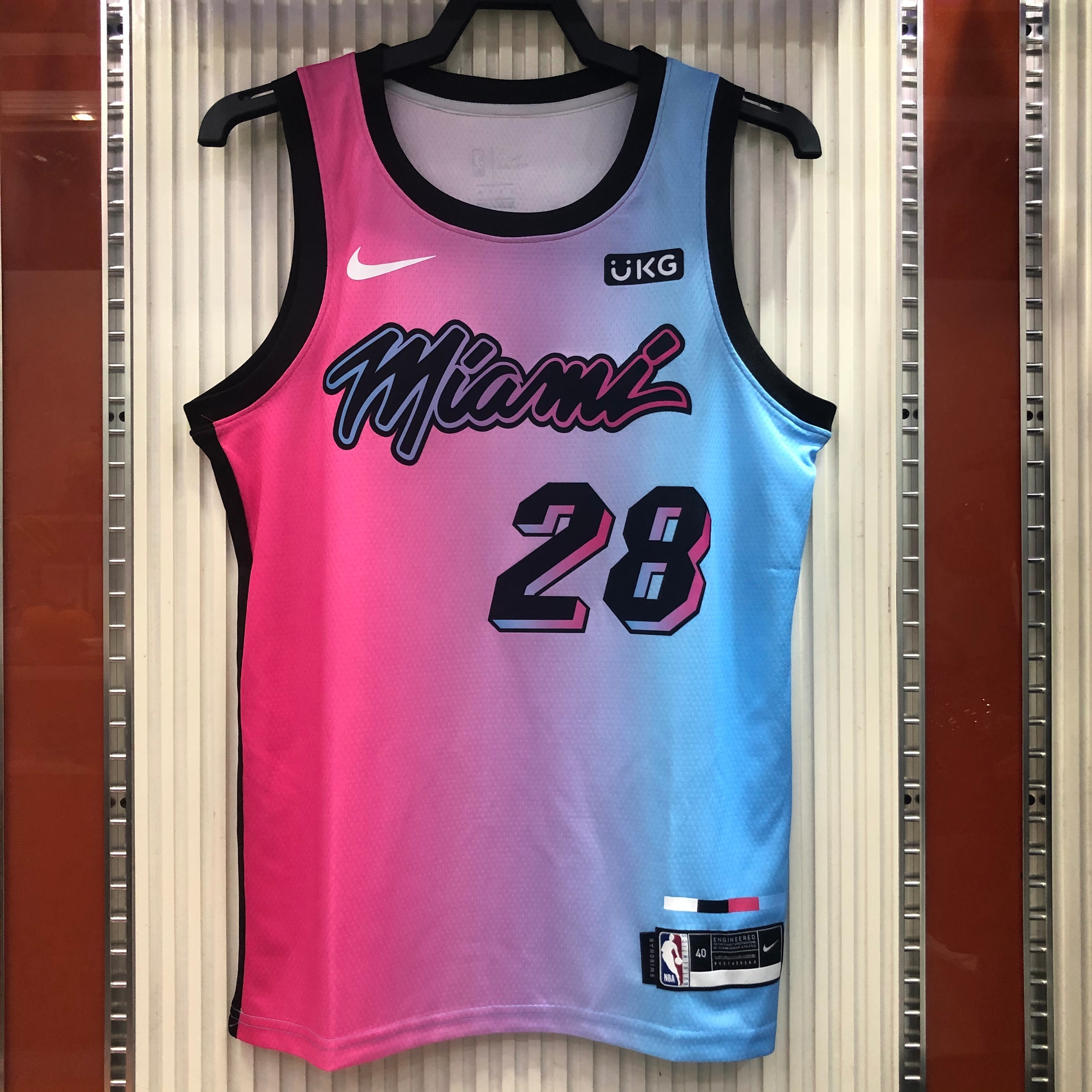 NBA Men Season 2021 Miami Heat City Gradient color #28 IGUODALA Jersey High Quality Name and Number Print - leoleo123123