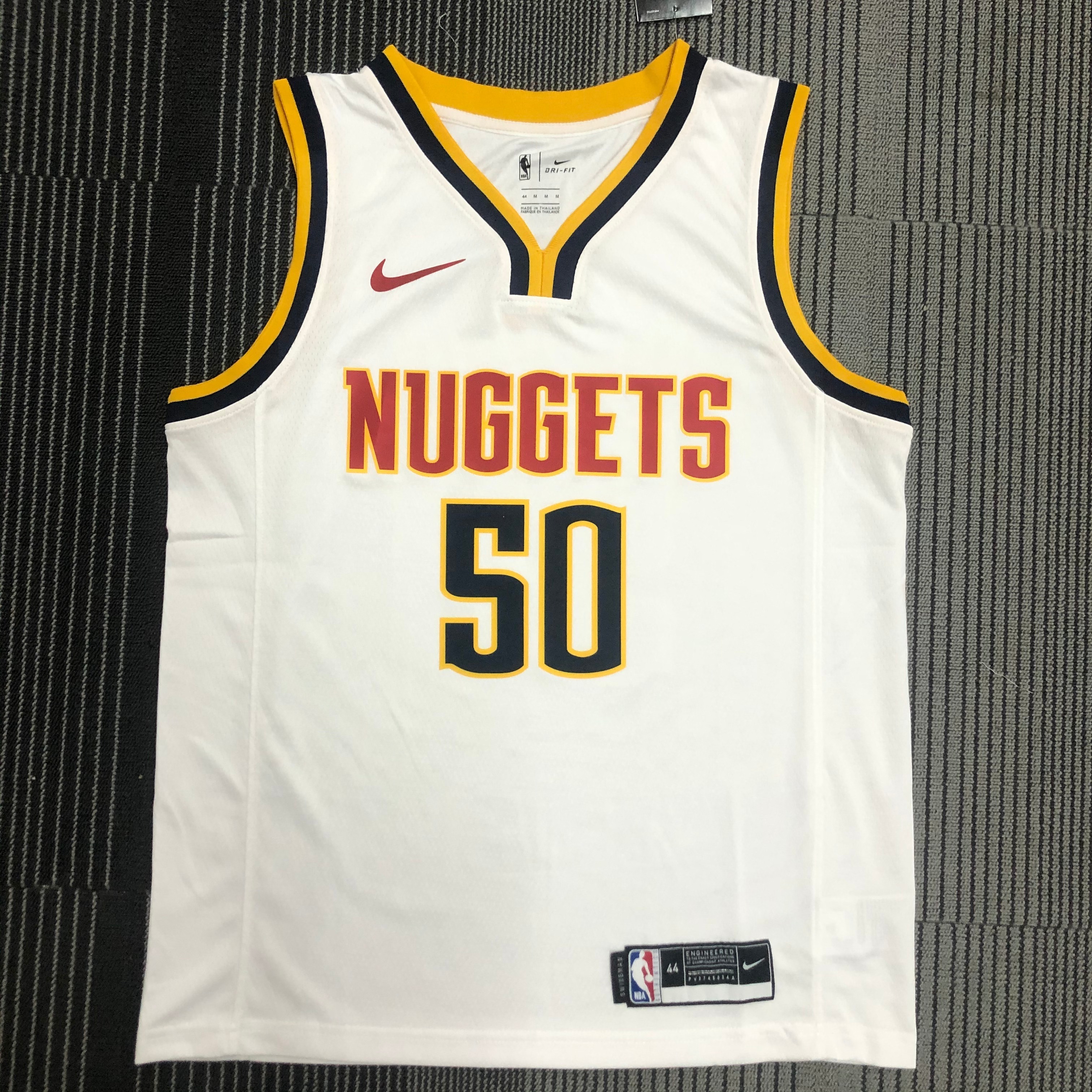 NBA Men Denver Nuggets White #50 GORDON Jersey High Quality Name and Number Print - leoleo123123