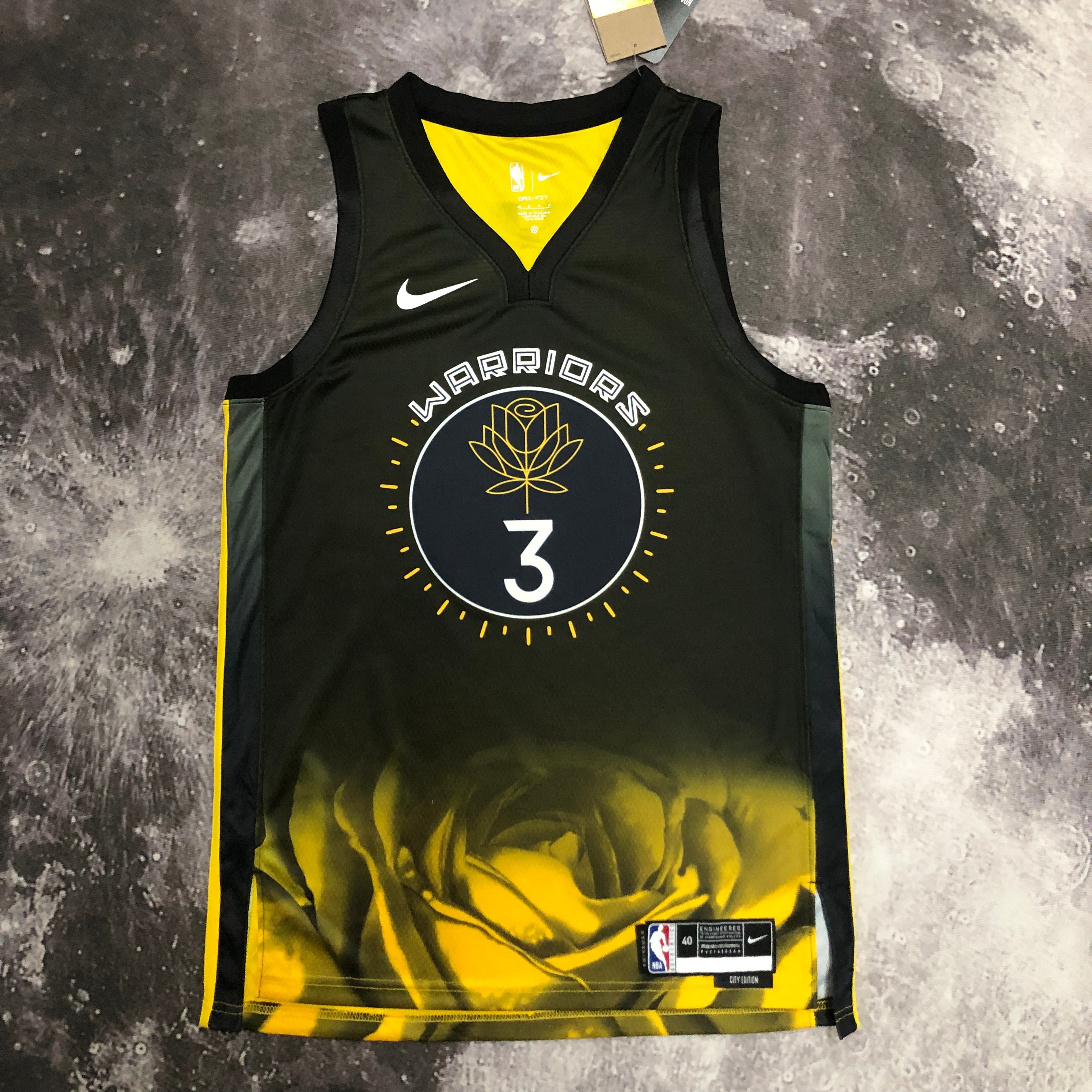 NBA Men Season 2023 Golden State Warriors Black #3 POOLE Jersey High Quality Name and Number Print - leoleo123123