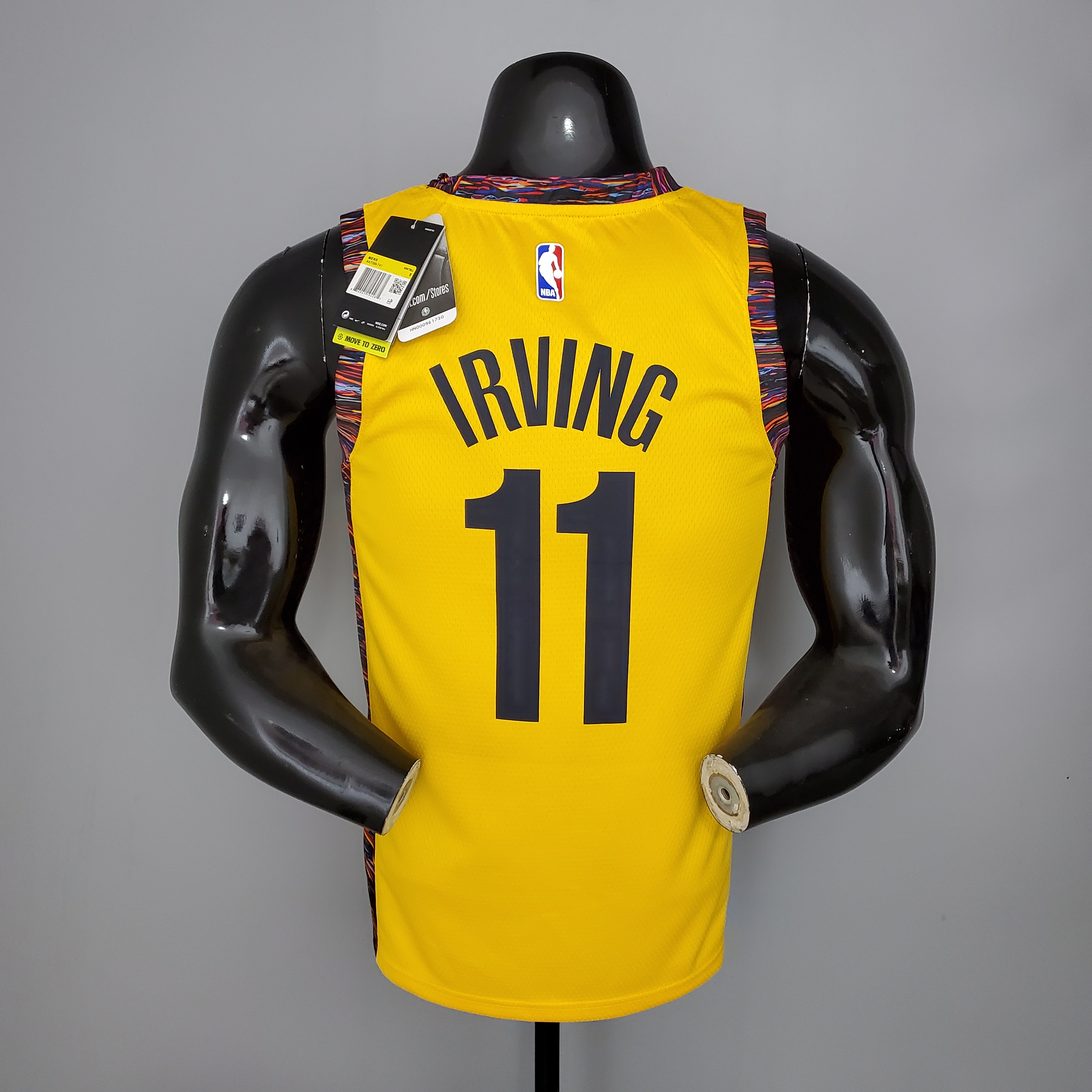 NBA Men Brooklyn Nets Yellow #11 IRVING Jersey High Quality Name and Number Print - leoleo123123