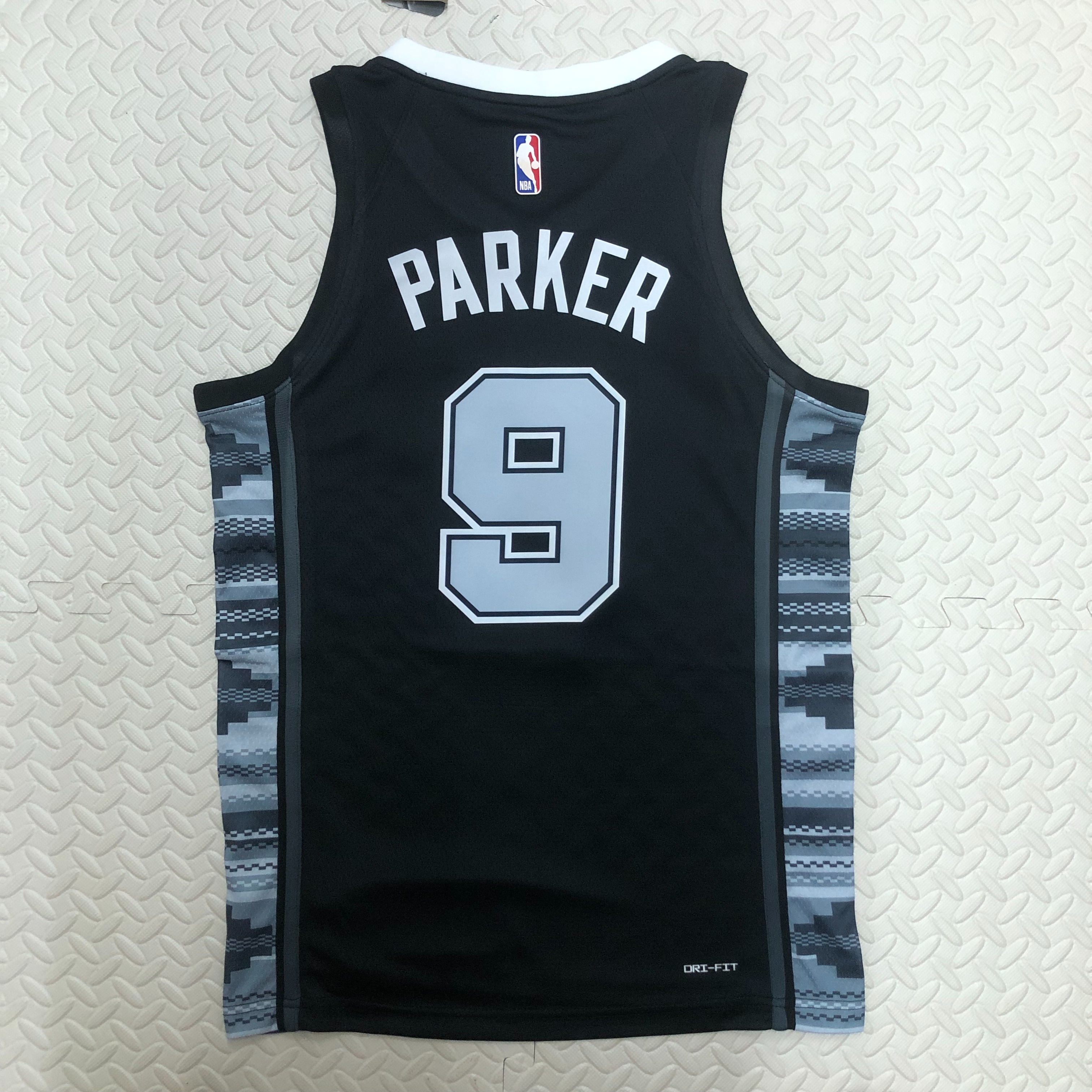 NBA Men Season 2023 San Antonio Spurs Black with Jordan Logo #9 PARKER Jersey High Quality Name and Number Print - leoleo123123