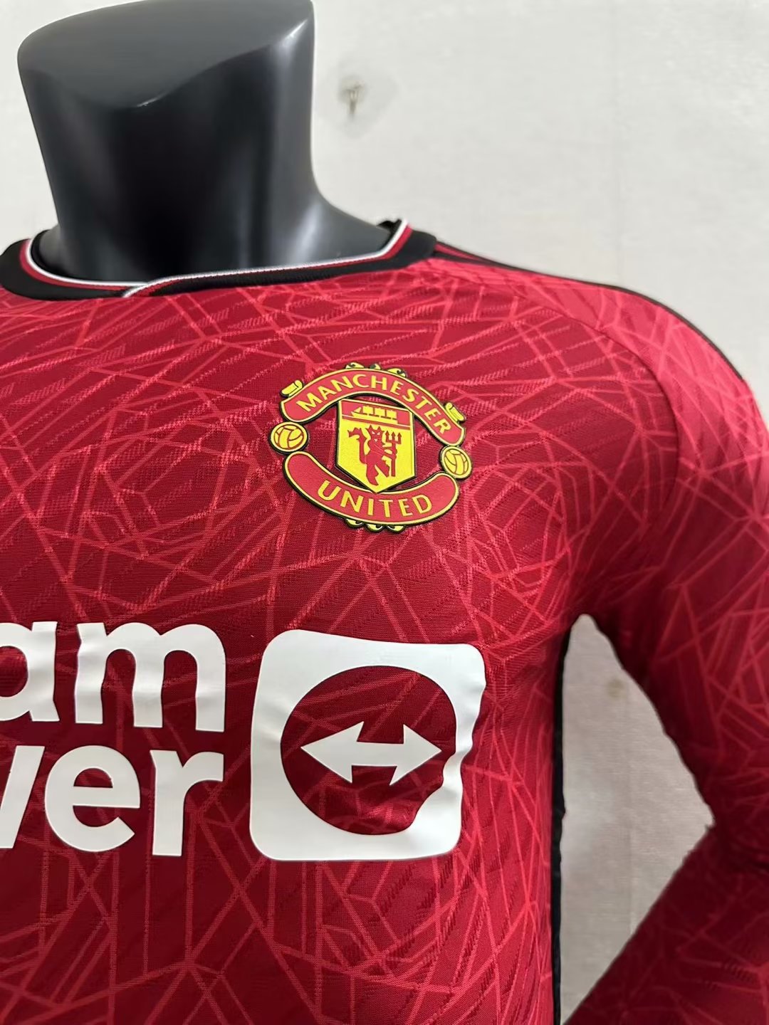 23/24 Man United Home Jersey Long Sleeve Player Version 1:1 Quality - leoleo123123