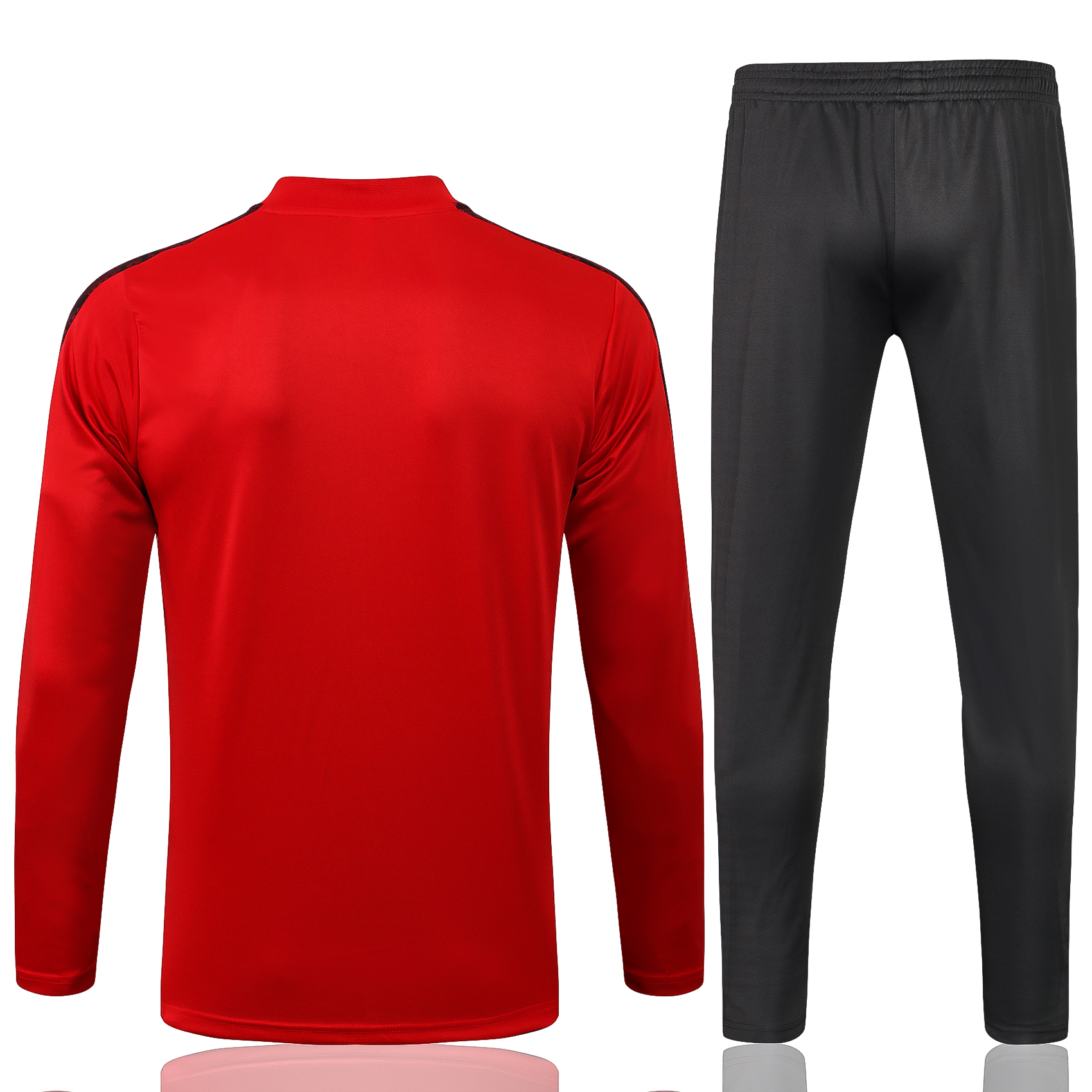 21-22 Flamengo Red with Zipper Sweater Tracksuit Thai Quality - leoleo123123