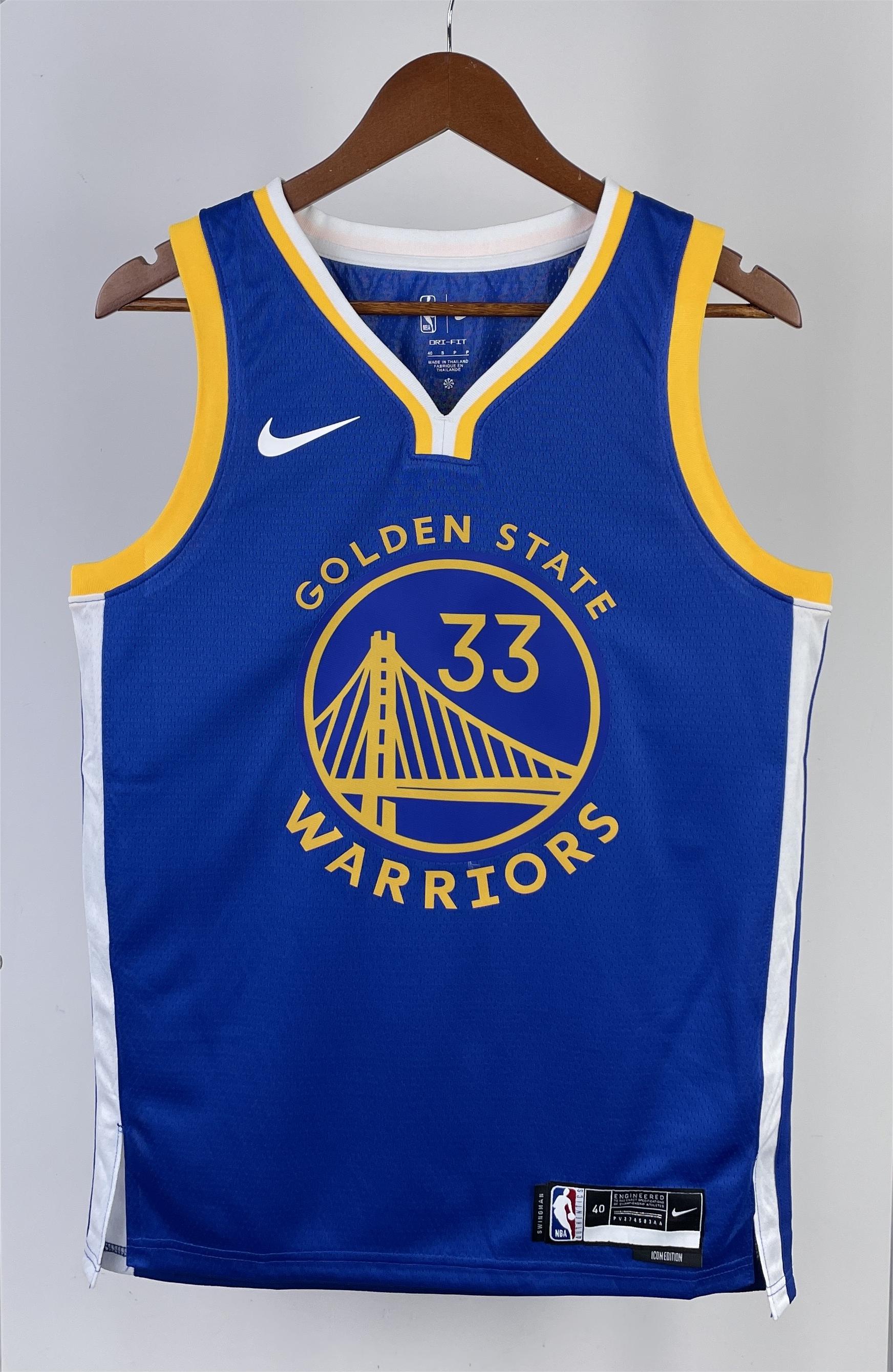 NBA Men 2023 Golden State Warriors Blue #33 WISEMAN Swingman Jersey - leoleo123123