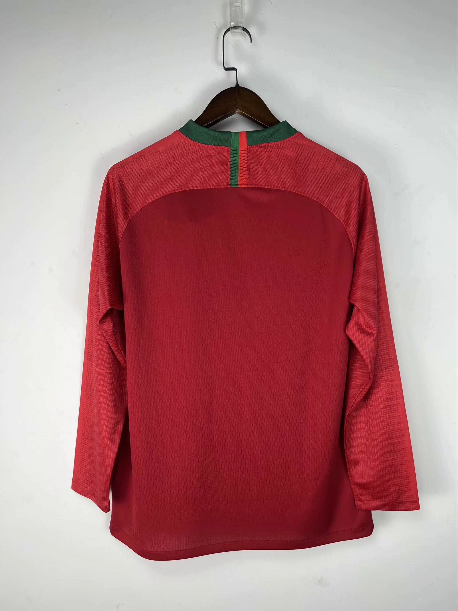 2018 Portugal Home Retro Jersey Long Sleeve - leoleo123123