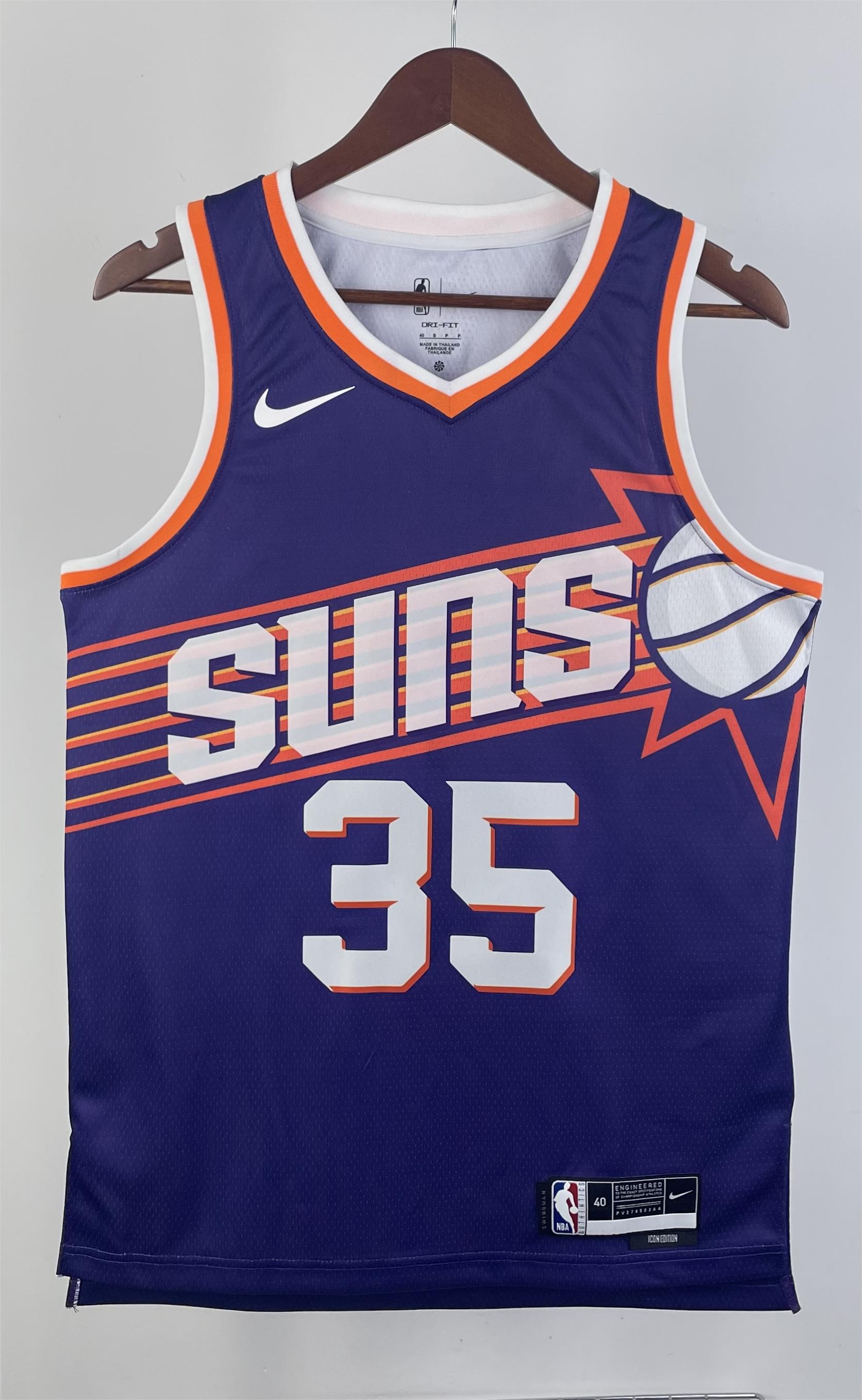 NBA Men 2024 Phoenix Suns Purple #35 DURANT Jersey High Quality Name and Number Print - leoleo123123