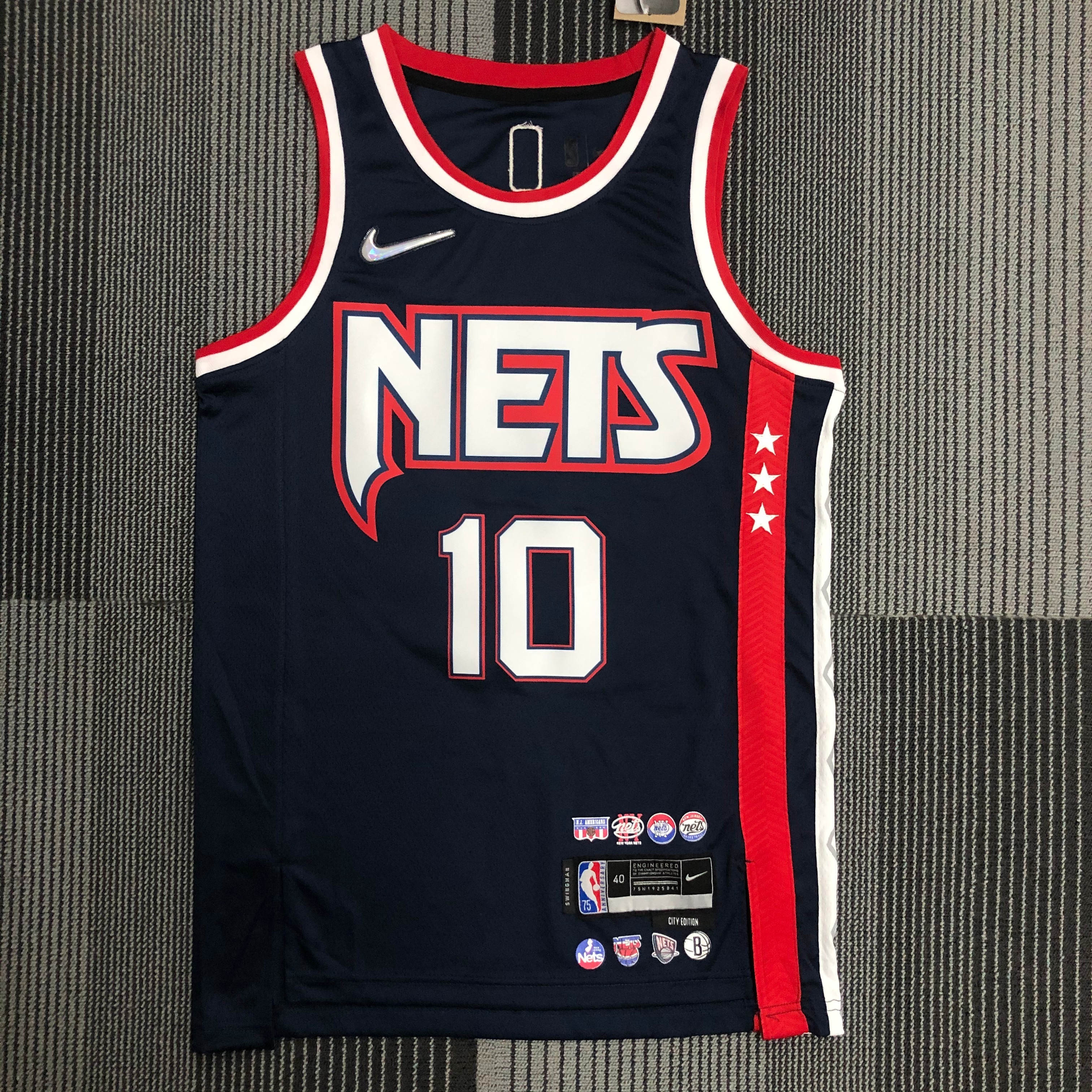 NBA Season 2022 75th Anniversary Brooklyn Nets Black #10 SIMMONS Jersey High Quality Name and Number Print - leoleo123123