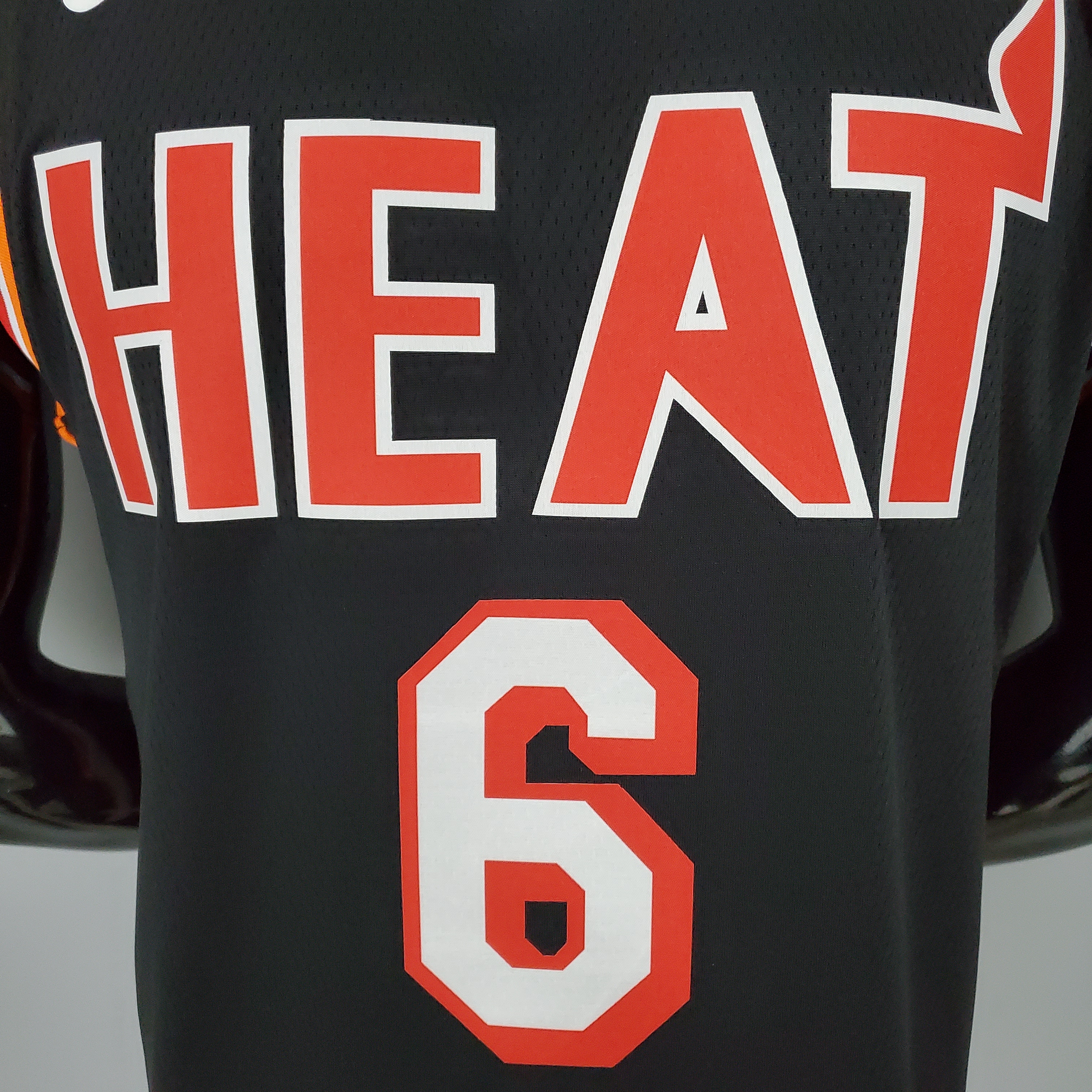 NBA Men Season 2018 Miami Heat Black #6 JAMES Jersey High Quality Name and Number Print - leoleo123123