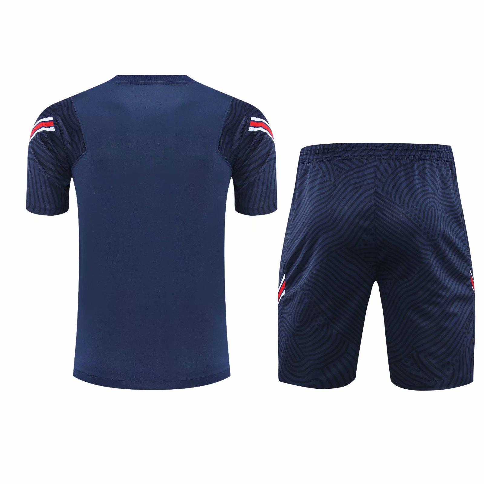 New 2021 PSG Blue Training Set--Short Sleeve and Short Pant Training Tracksuit - leoleo123123
