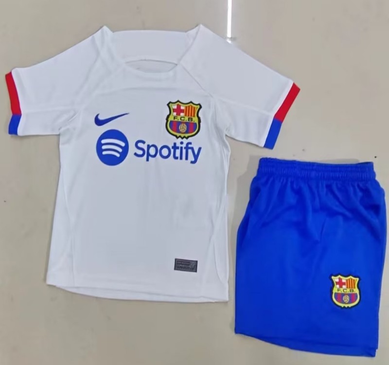 23/24 Barcelona Away Kids with Nike Brand - leoleo123123