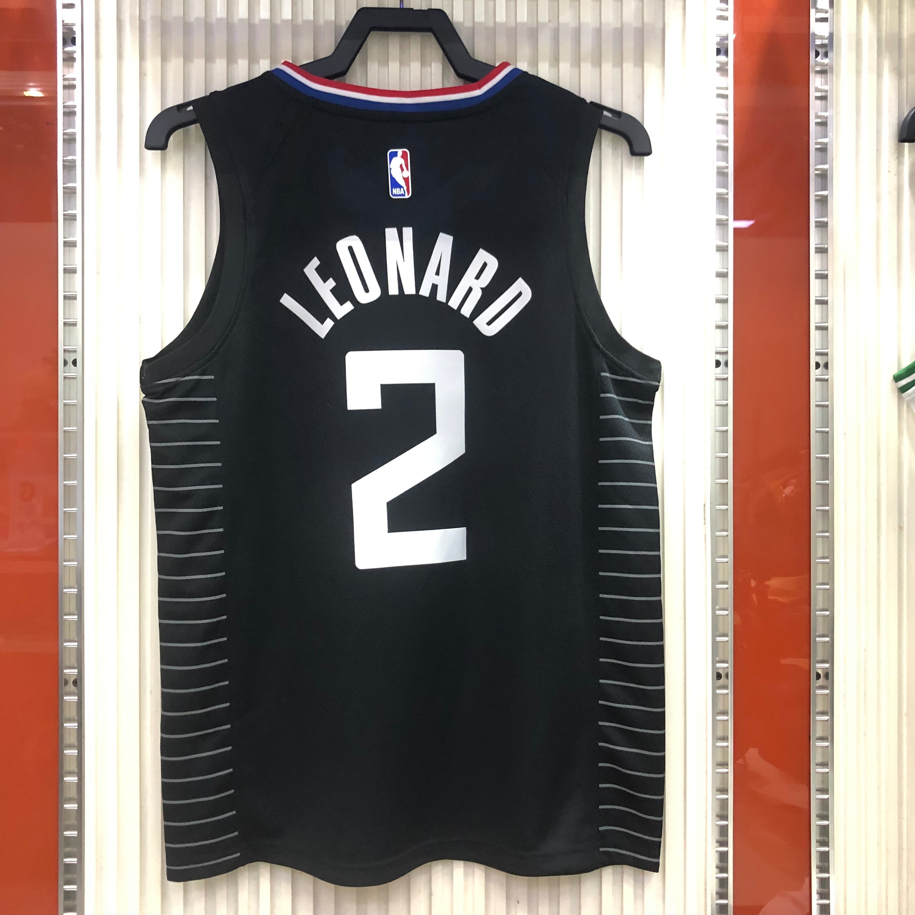 NBA Men Season 20-21 Los Angeles Clippers Black City #2 LEONARD Jersey with Jordan Logo High Quality Name and Number Print - leoleo123123