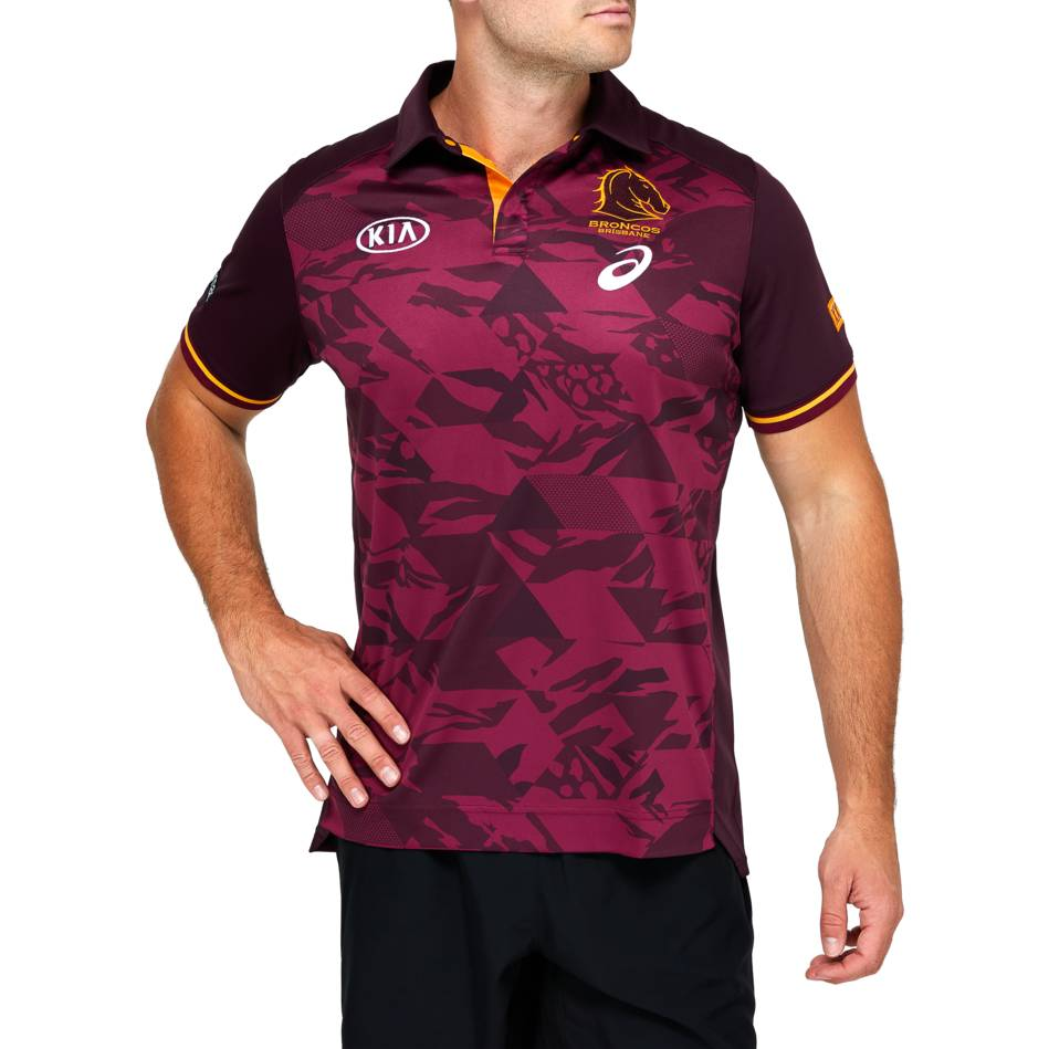 Rugby Season 2021 Broncos Brisbane Purple Red Rugby Polo High Quality - leoleo123123