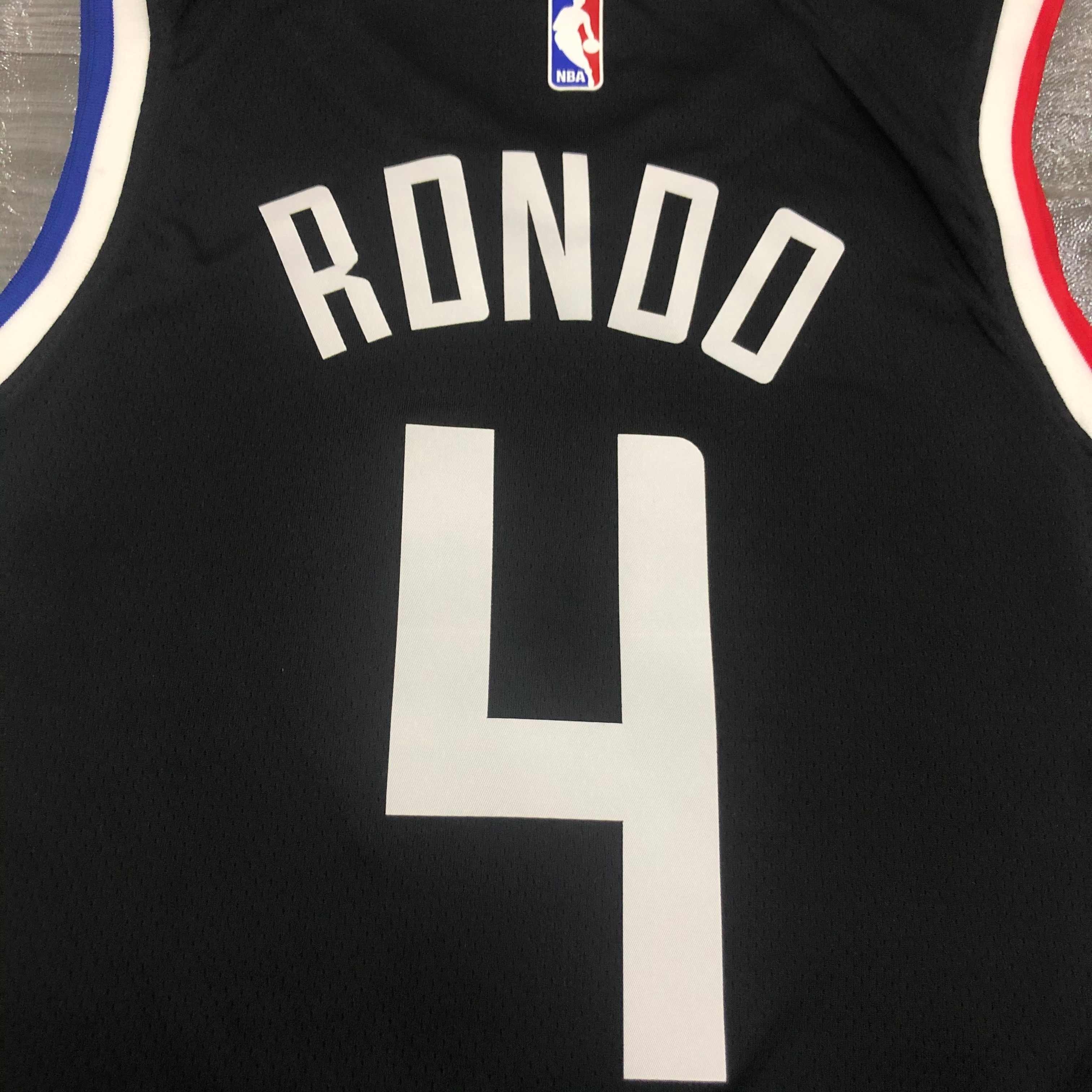 NBA Season 20-21 Men Los Angeles Clippers in Latin Black City #4 RONDO Jersey High Quality Name and Number Print - leoleo123123