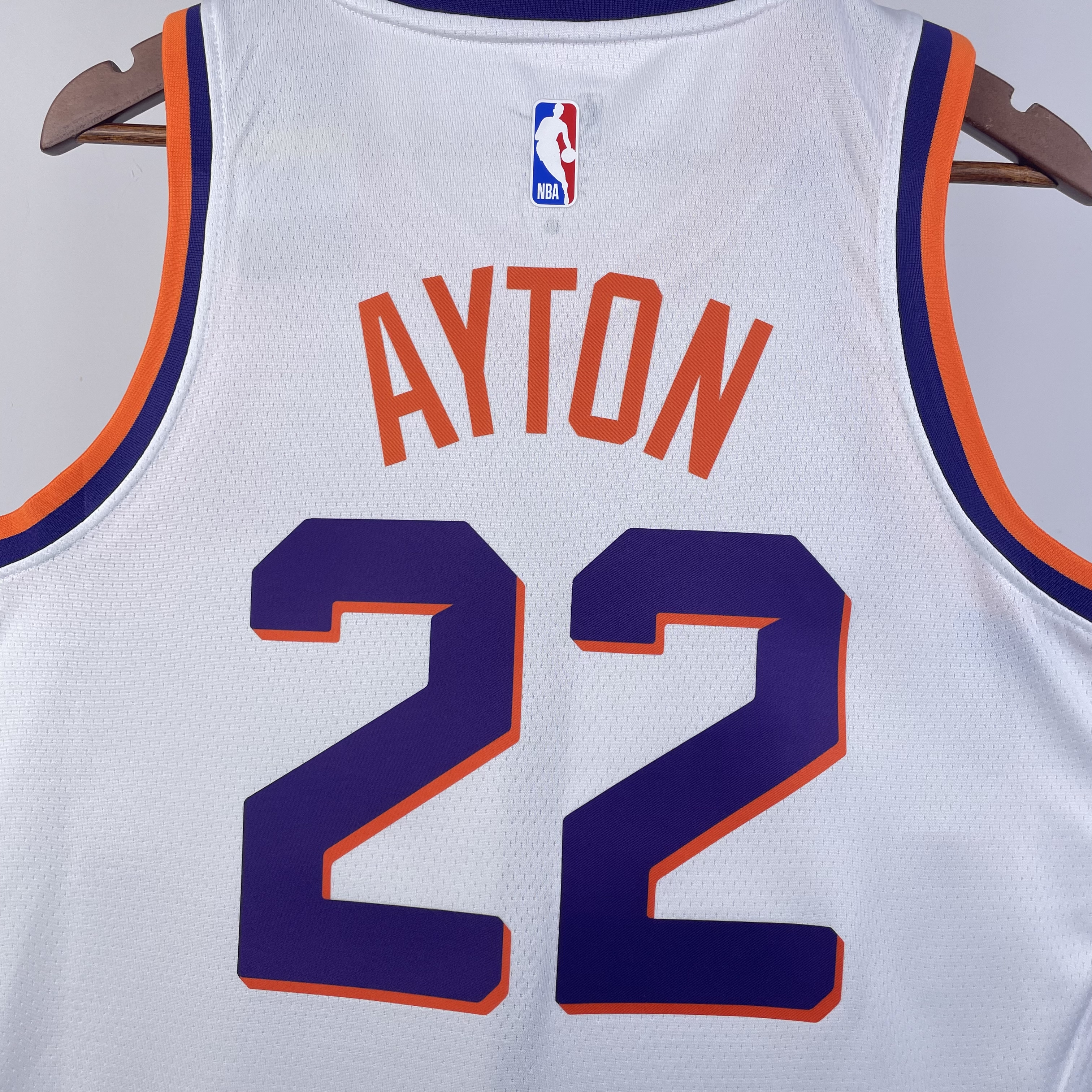 NBA Men 2024 Phoenix Suns White #22 AYTON Jersey High Quality Name and Number Print - leoleo123123