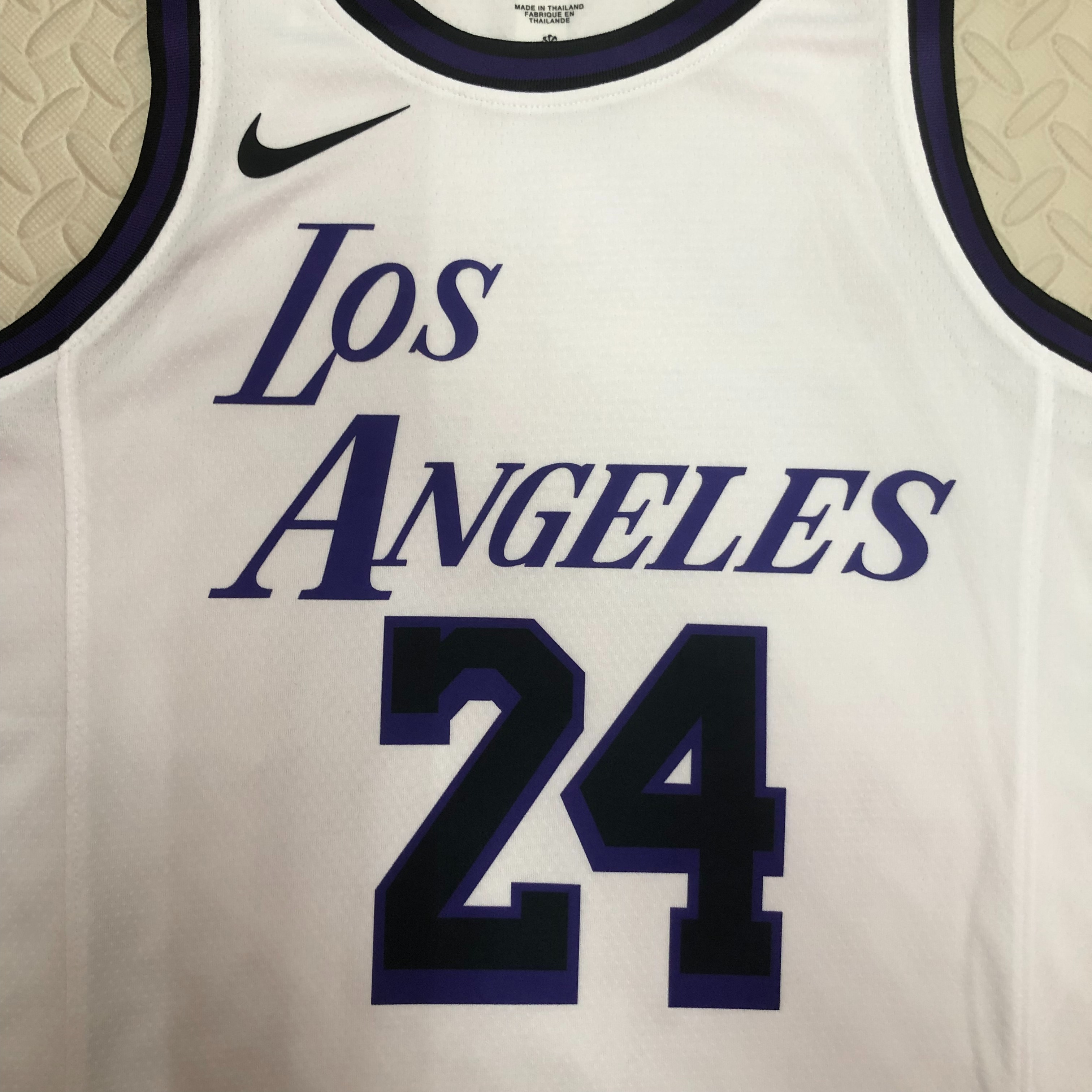 NBA Men Season 2023 Los Angeles Lakers White #24 BRYANT Jersey High Quality Name and Number Print - leoleo123123