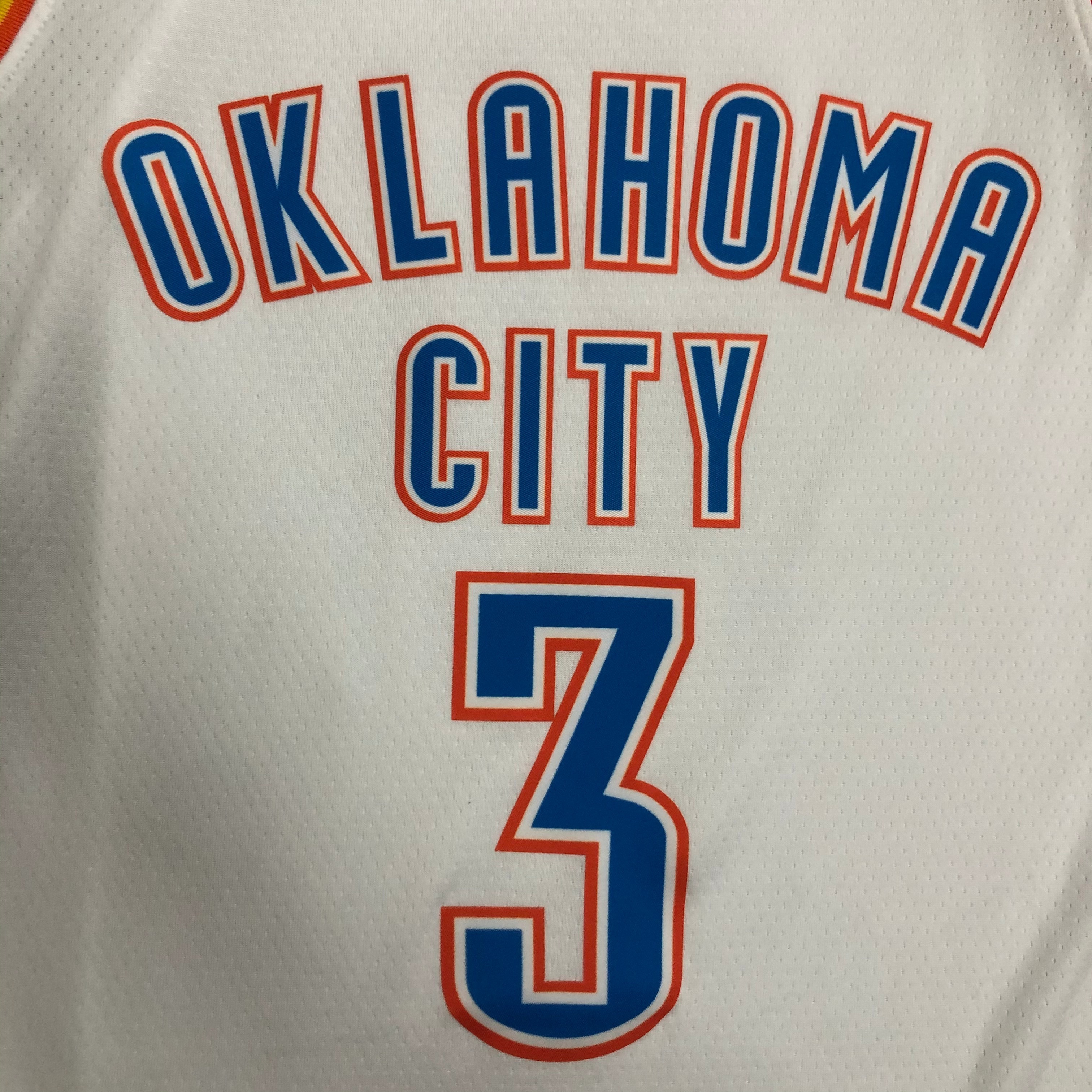 NBA Men Oklahoma City Thunder White #3 PAUL Jersey High Quality Name and Number Print - leoleo123123
