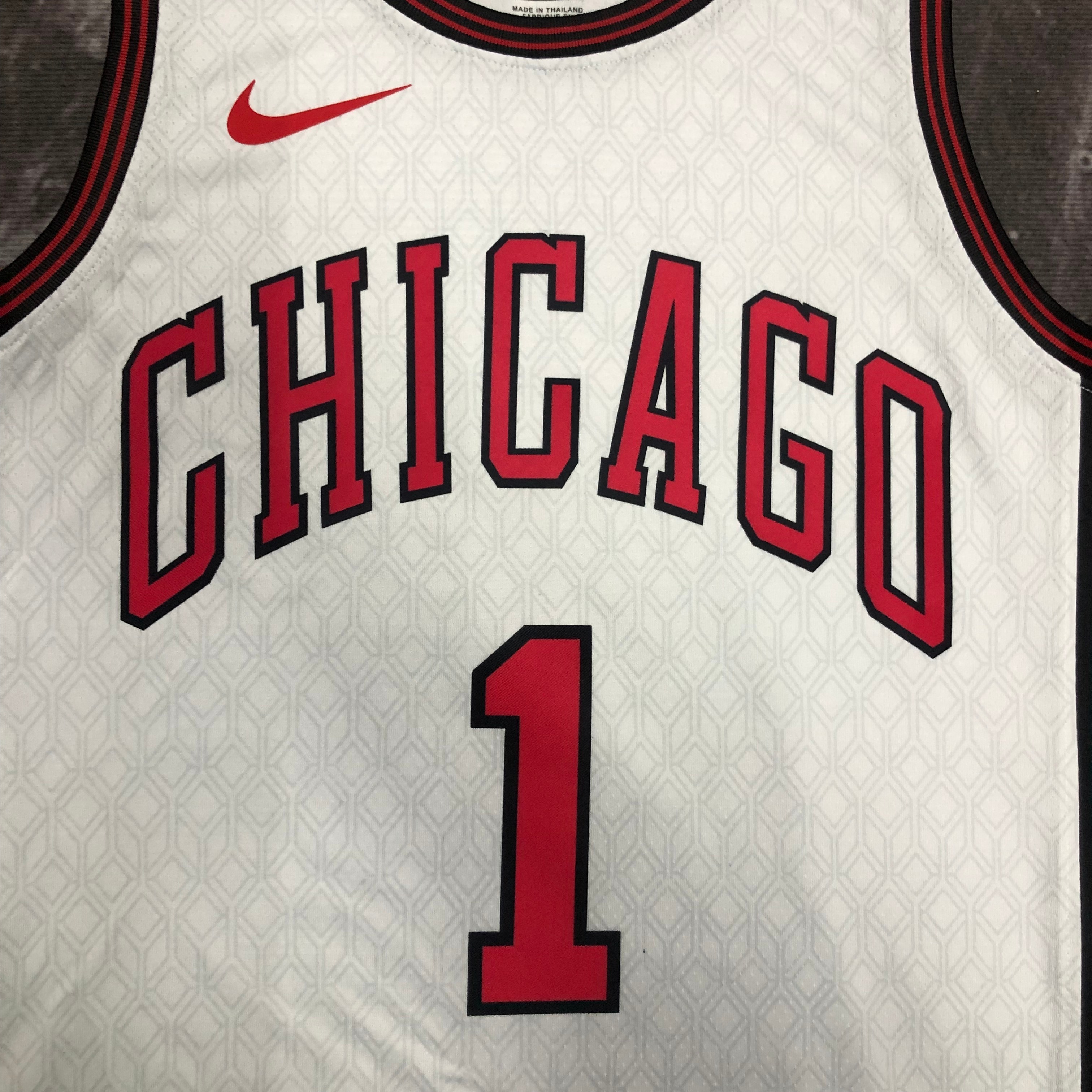 NBA Men 2023 Chicago Bulls City Version White #1 ROSE Jersey High Quality Name and Number Print - leoleo123123