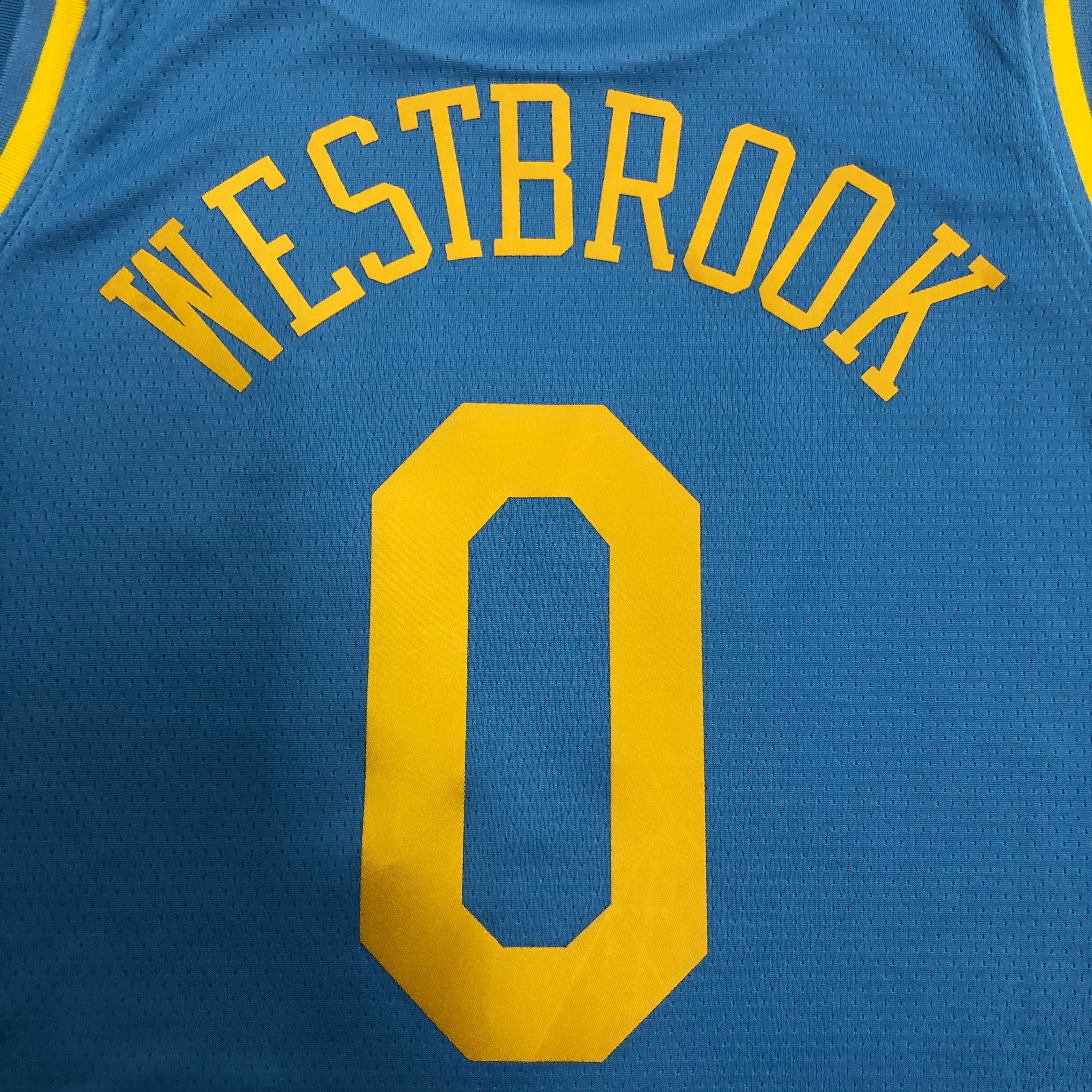 NBA Season 2021 Los Angeles Lakers Minneapolis Blue #0 WESTBROOK Round Neck Jersey High Quality Name and Number Print - leoleo123123