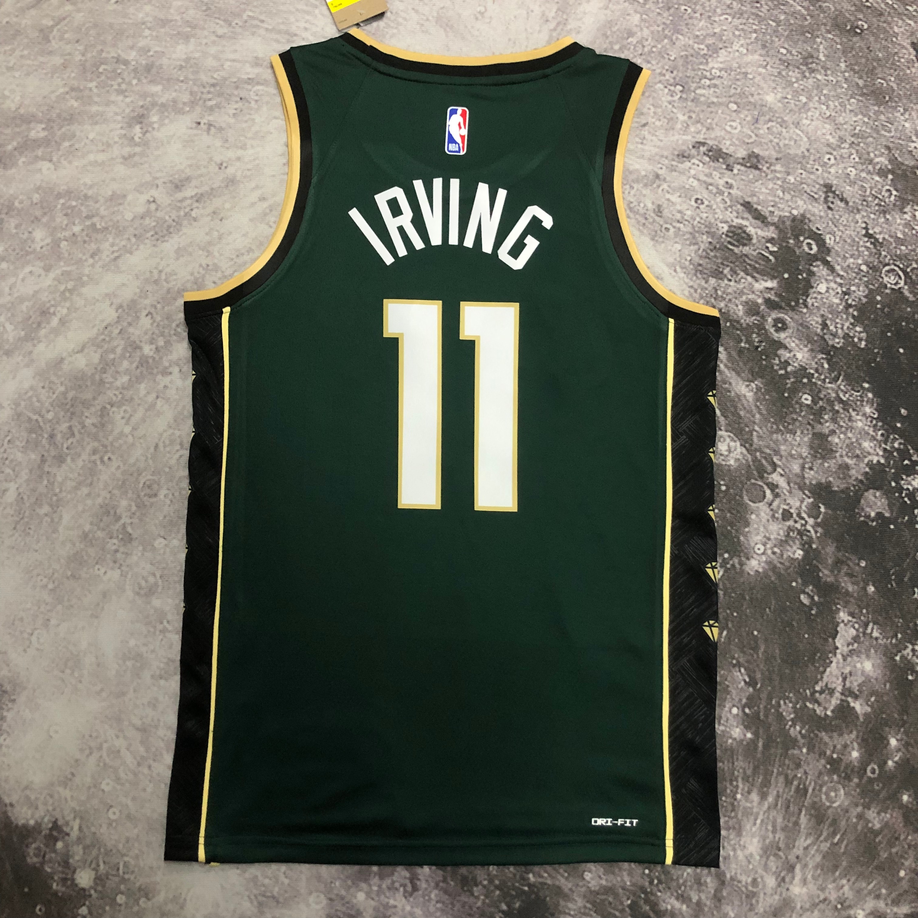 NBA Men Season 2023 Boston Celtics Dark Green City Version #11 IRVING Jersey High Quality Name and Number Print - leoleo123123
