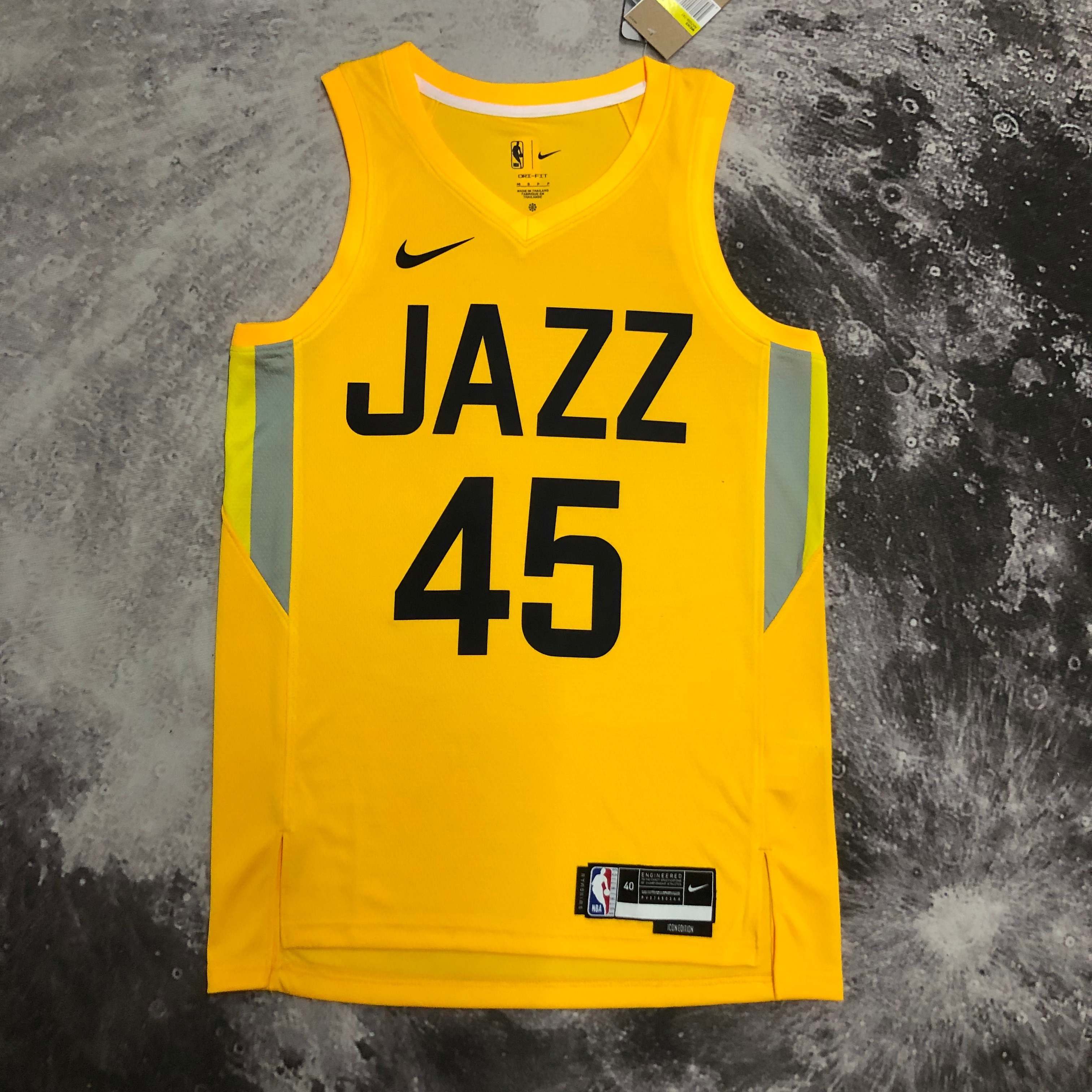 NBA 2023 Men Utah Jazz Yellow #45 MITCHELL Jersey High Quality Name and Number Print - leoleo123123